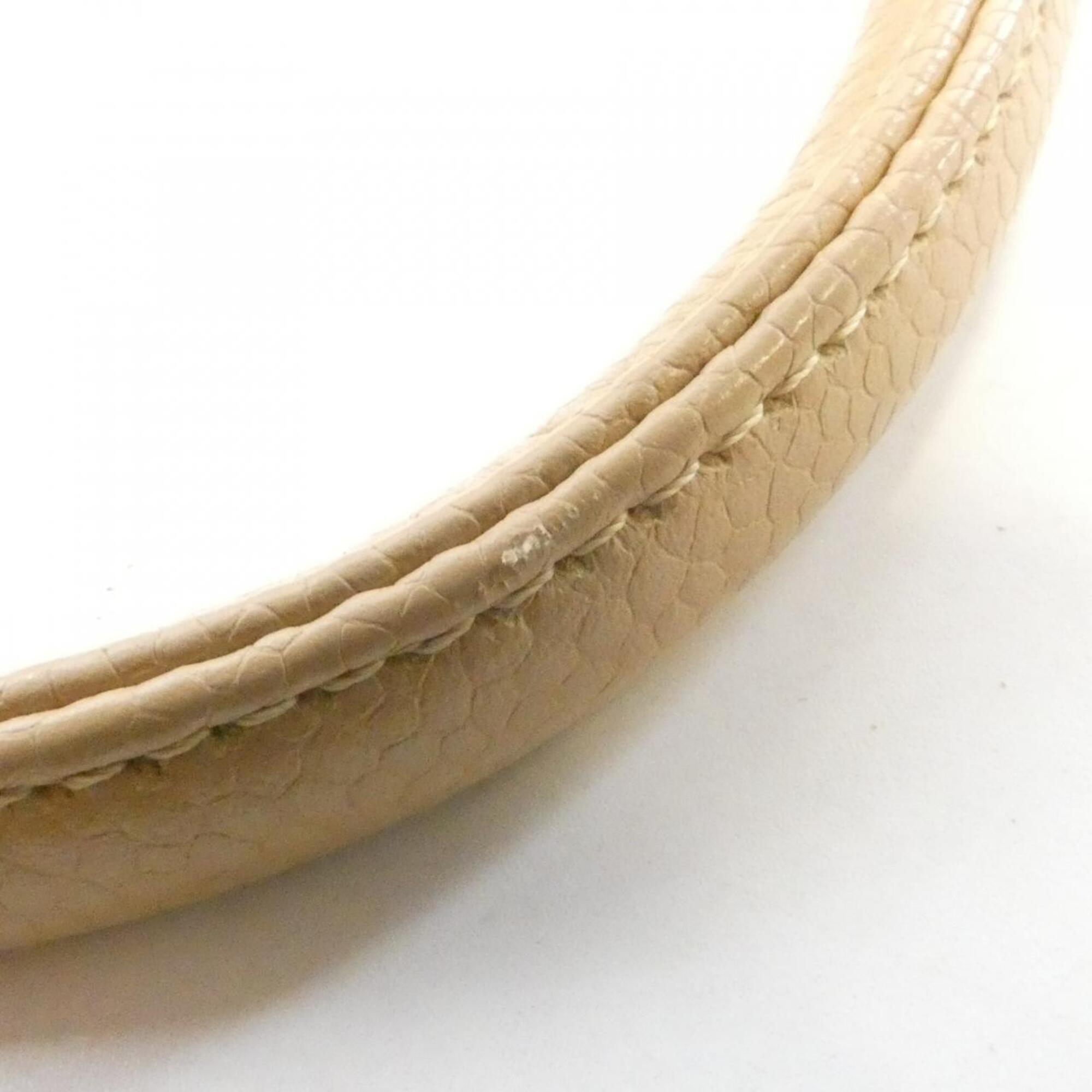 Chanel Beige Grained Calfskin Handbag (Pre-Owned)