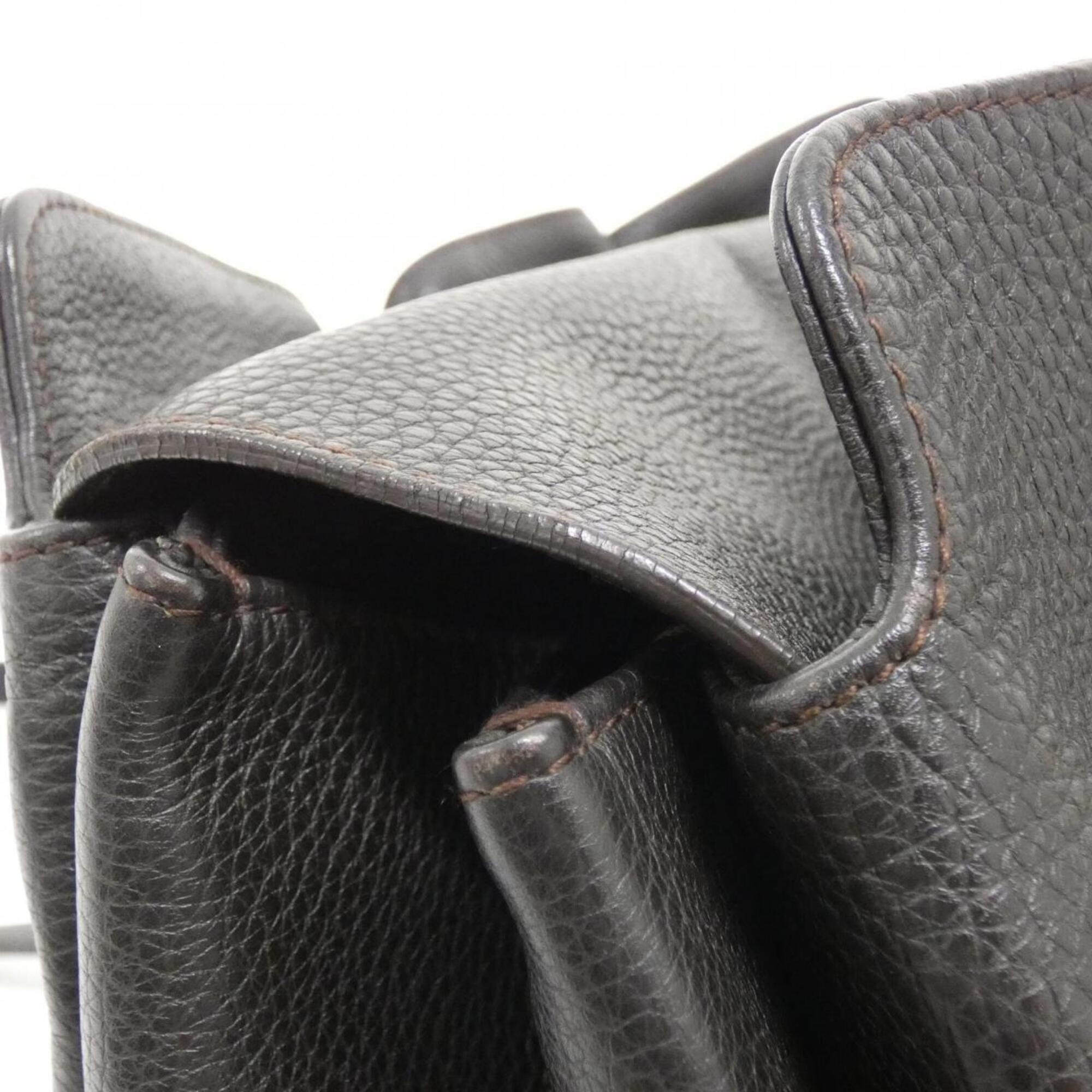 Bvlgari Dark Brown Leather Shoulder Bag (Pre-Owned)