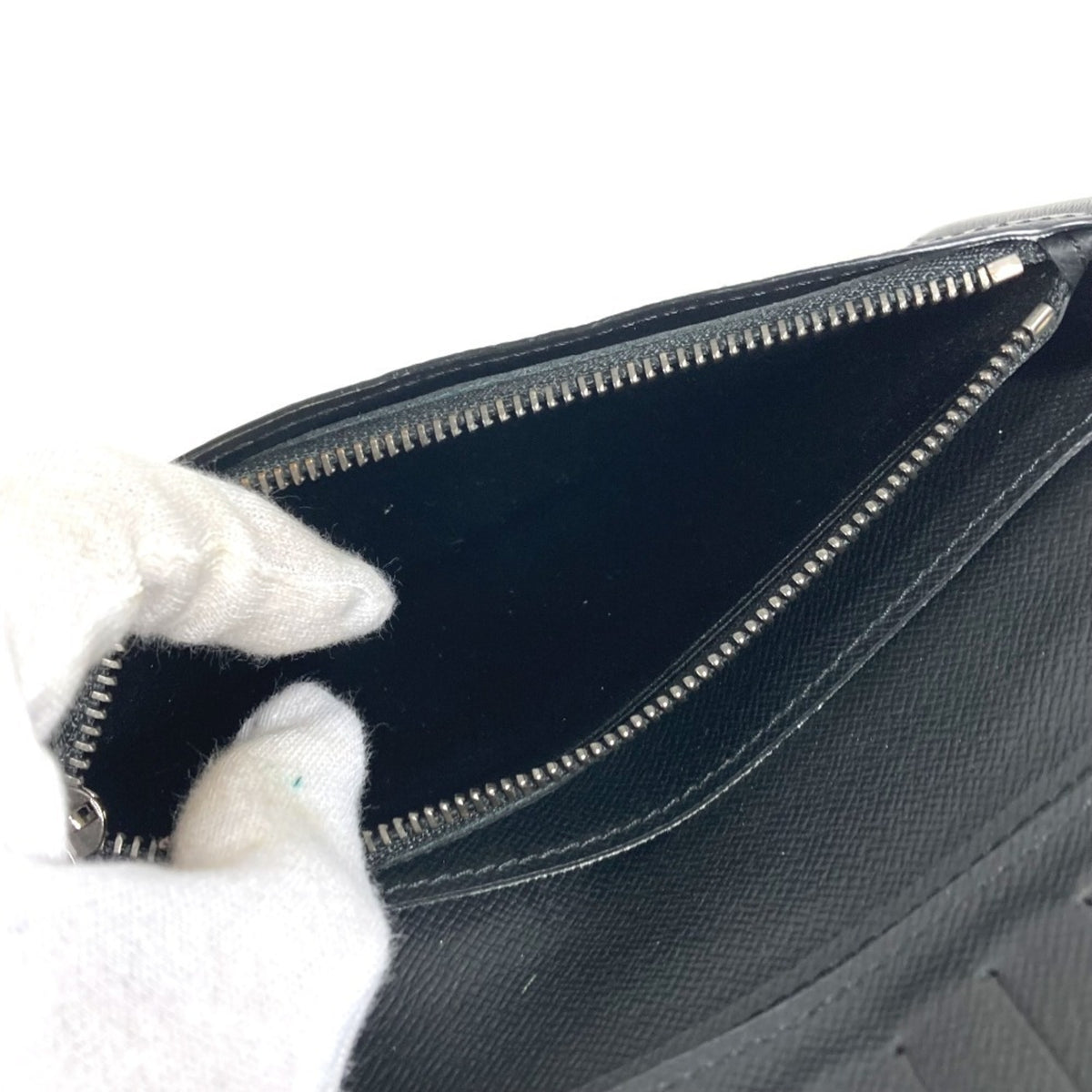 Louis Vuitton Black Galle Monogram Eclipse Monogram Eclipse Long Wallet (Bi-Fold) (Pre-Owned)