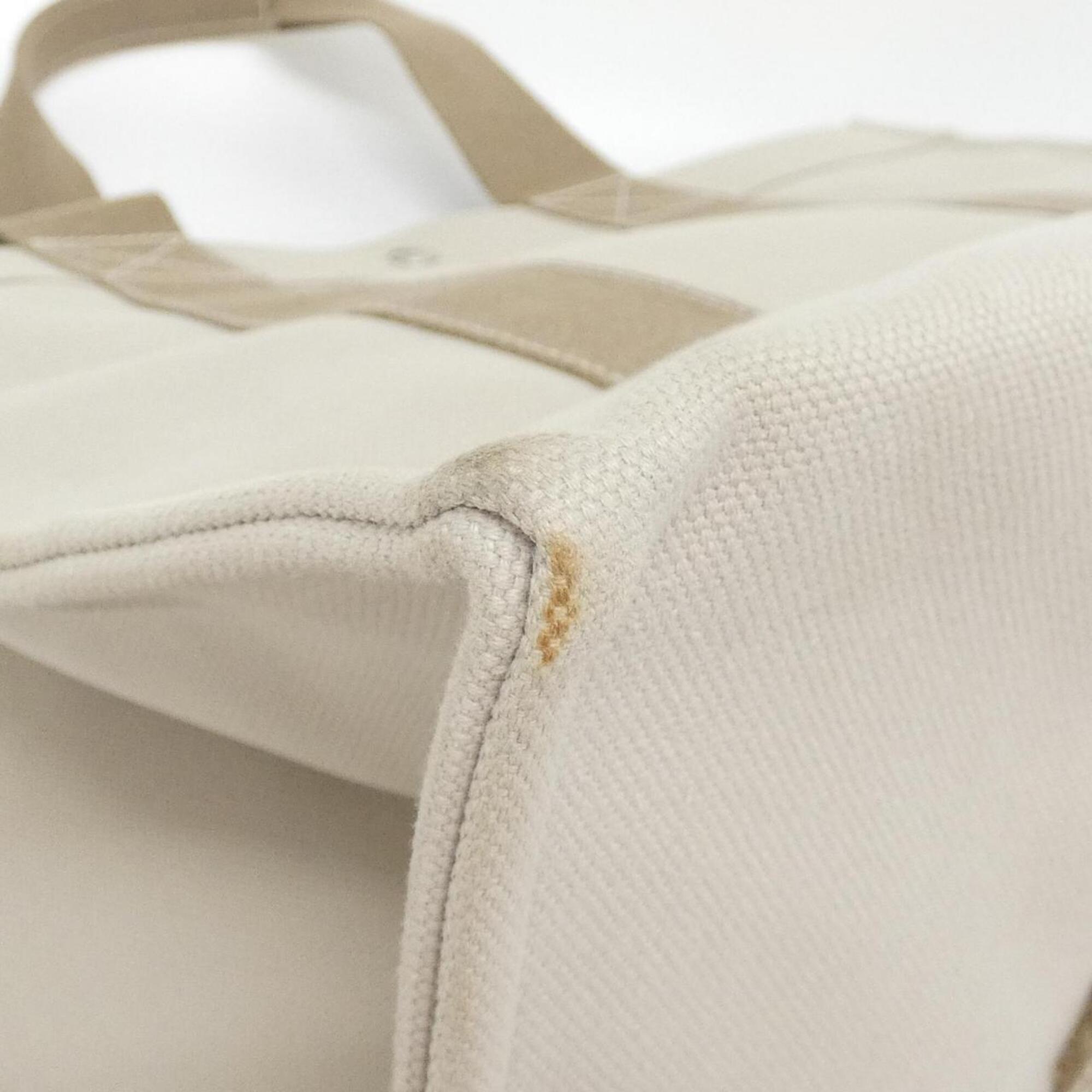 Hermes Bora Bora Grayish Canvas Handbag (Pre-Owned)
