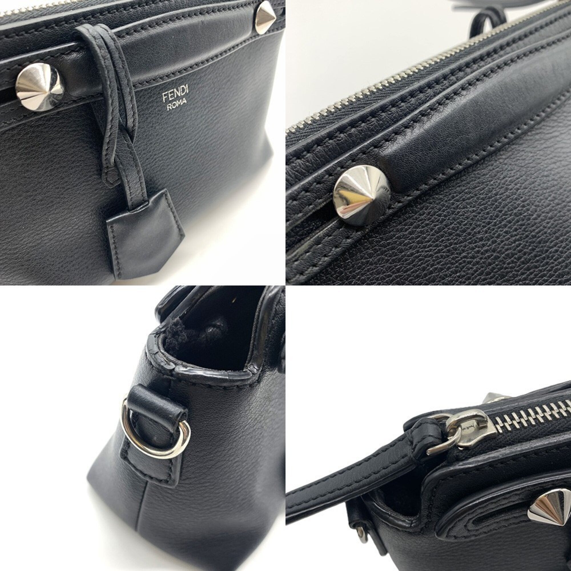 Fendi Black Leather Shoulder Bag (Pre-Owned)