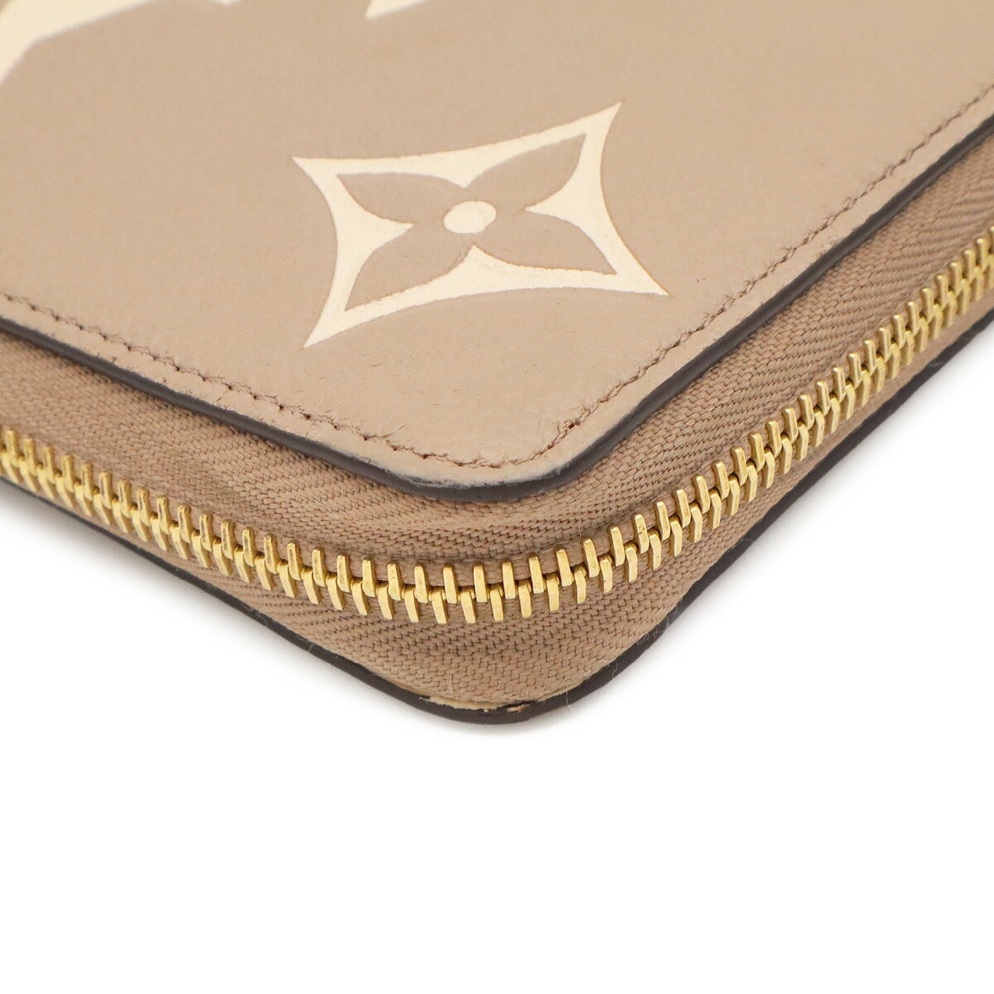 Louis Vuitton Cream Tourterelle Monogram Empreinte Leather Long Wallet (Bi-Fold) (Pre-Owned)