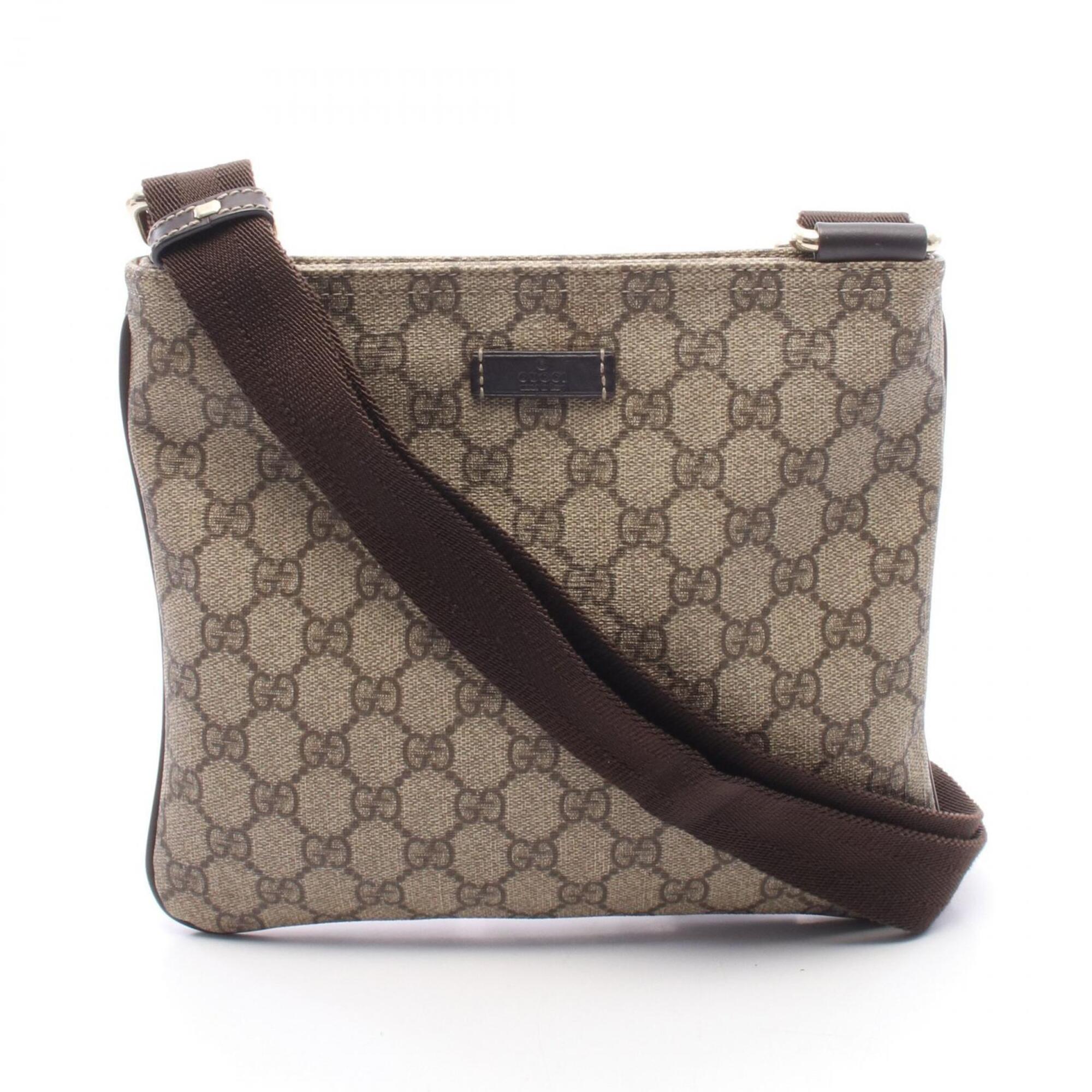 Gucci Beige Brown Pvc Leather Handbag Shoulder Bag (Pre-Owned)