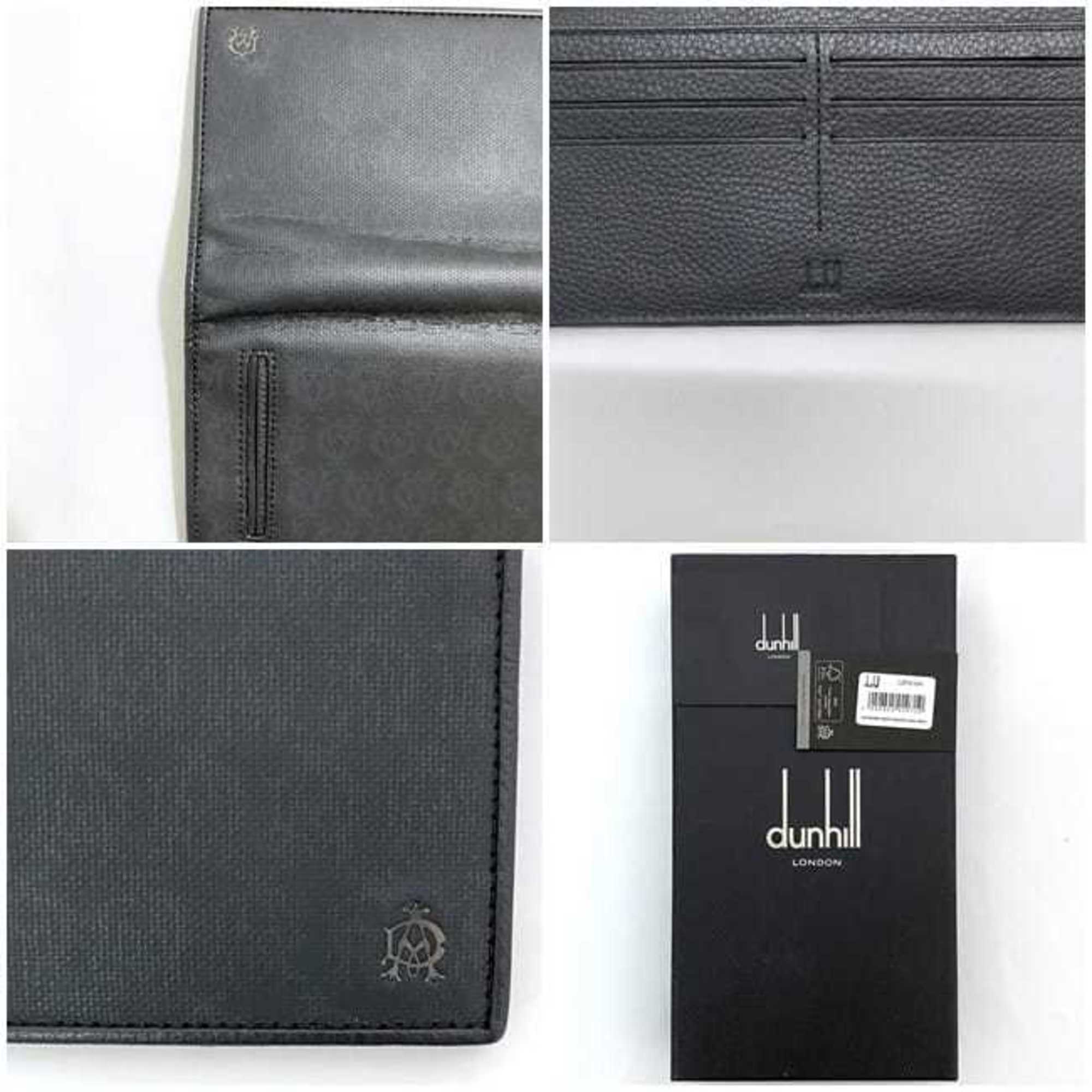Dunhill Black Leather Long Wallet (Bi-Fold) (Pre-Owned)