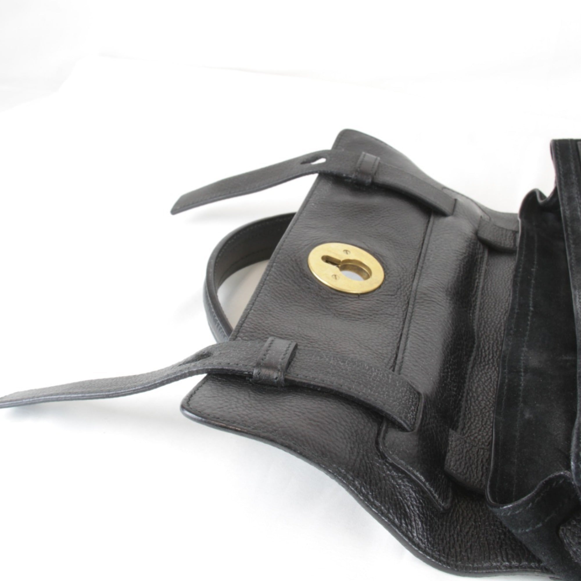 Yves Saint Laurent Black White Leather Handbag (Pre-Owned)