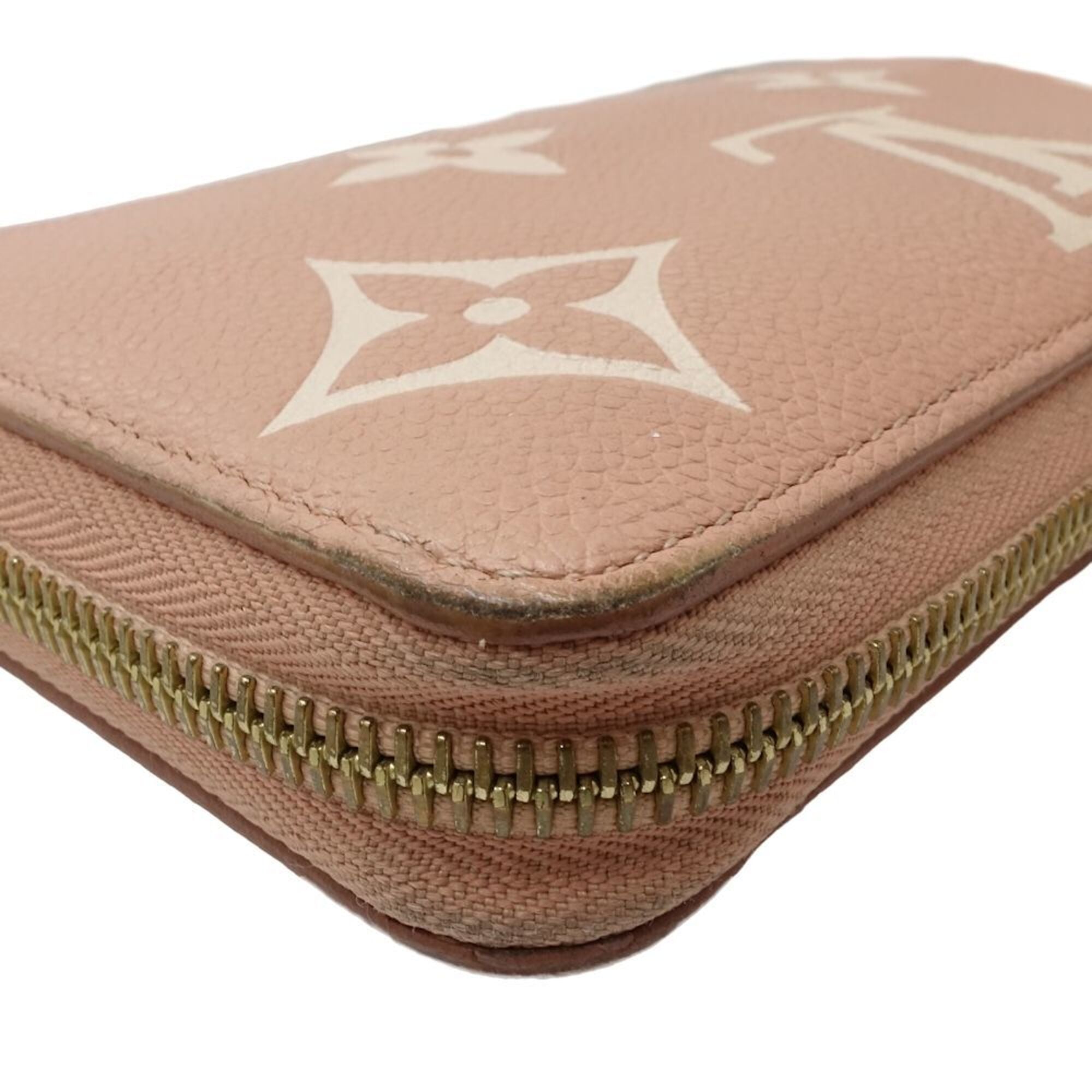 Louis Vuitton Monogram Empreinte Beige Leather Long Wallet (Bi-Fold) (Pre-Owned)