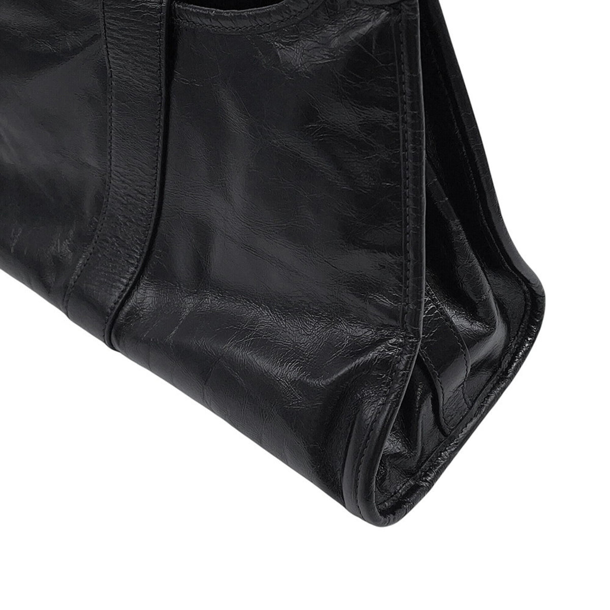 Prada Black Leather Handbag Shoulder Bag (Pre-Owned)