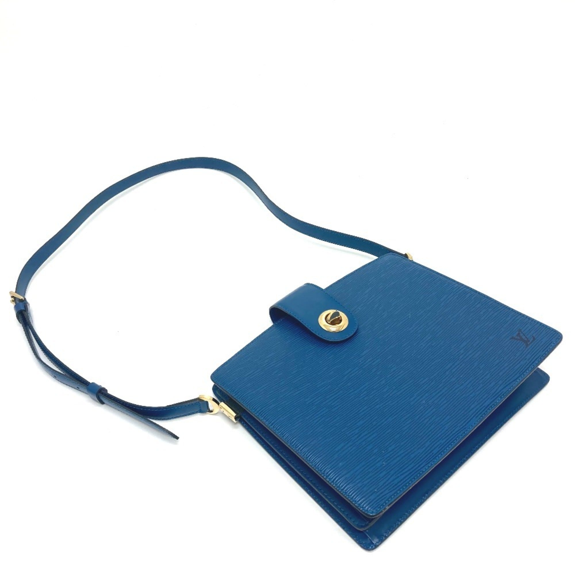 Louis Vuitton Blue Epi Leather Pochette Shoulder Bag (Pre-Owned)