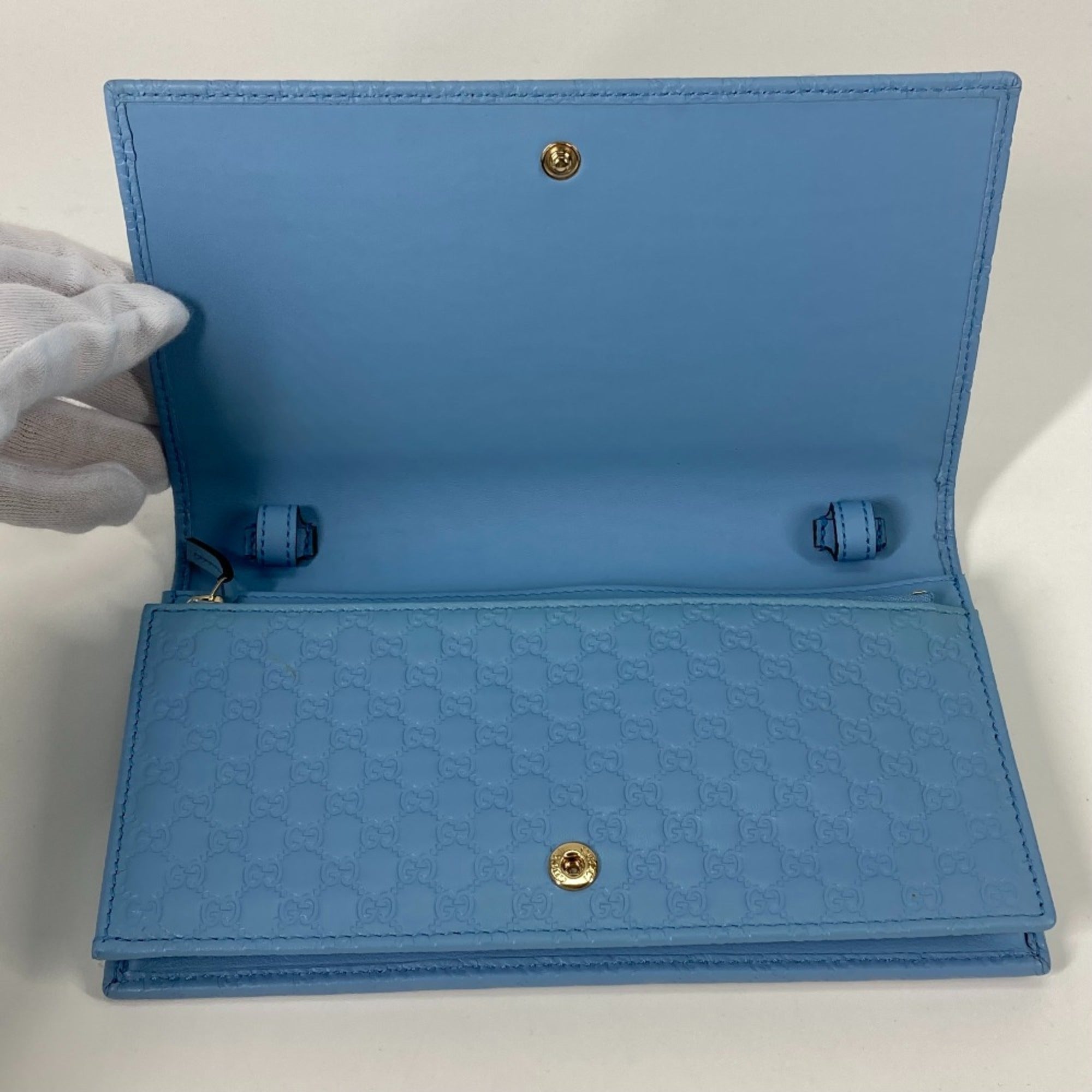 Gucci Blue Leather Shoulder Bag (Pre-Owned)