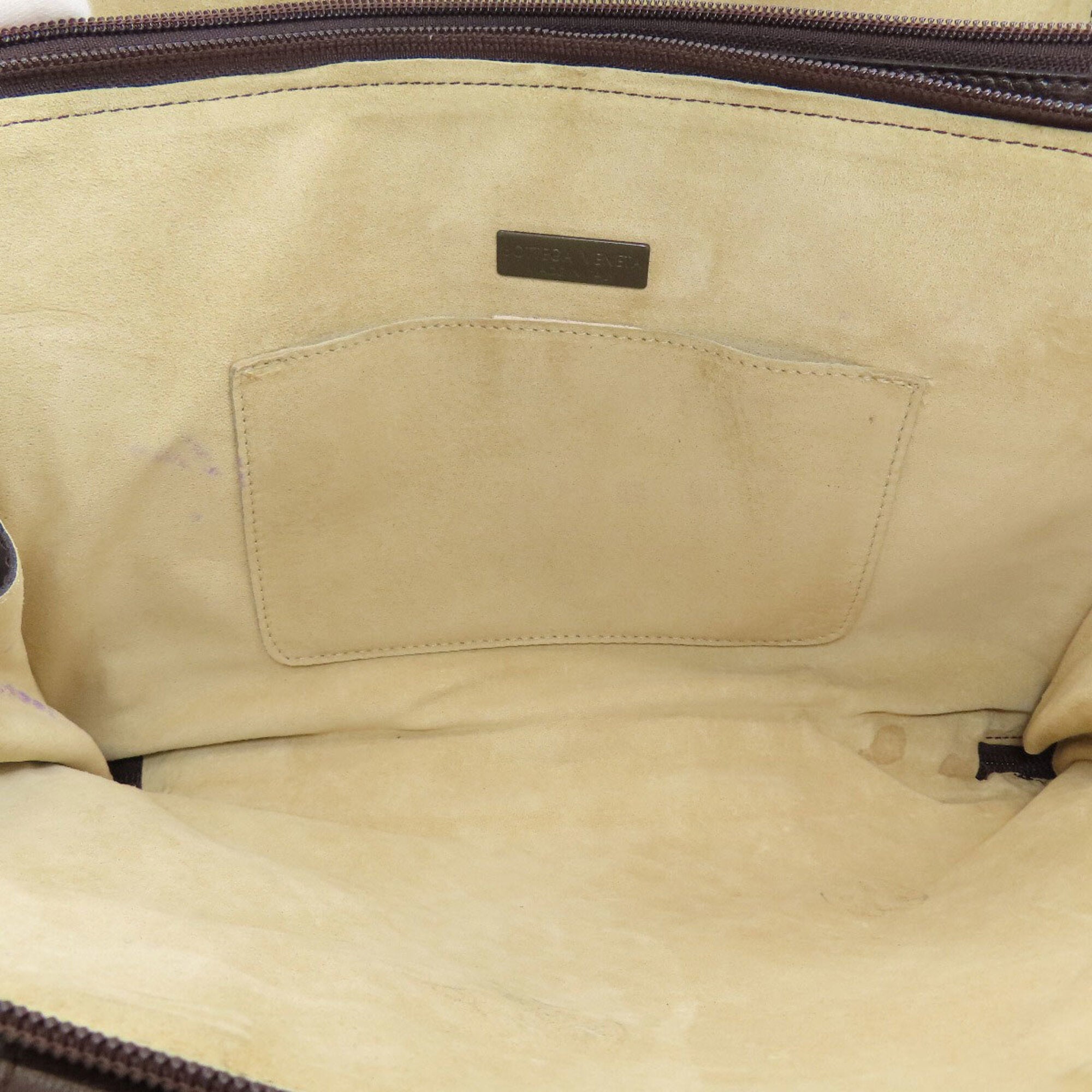 Bottega Veneta Intrecciato Dark Brown Leather Handbag (Pre-Owned)