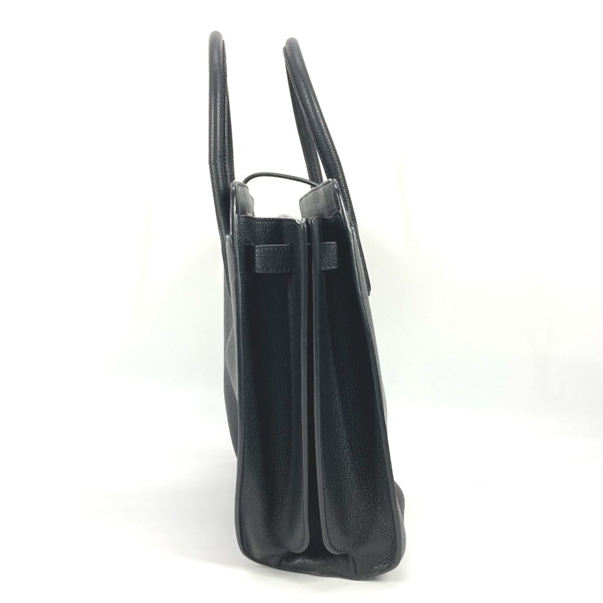 Bvlgari Black Leather Shoulder Bag Tote Bag (Pre-Owned)
