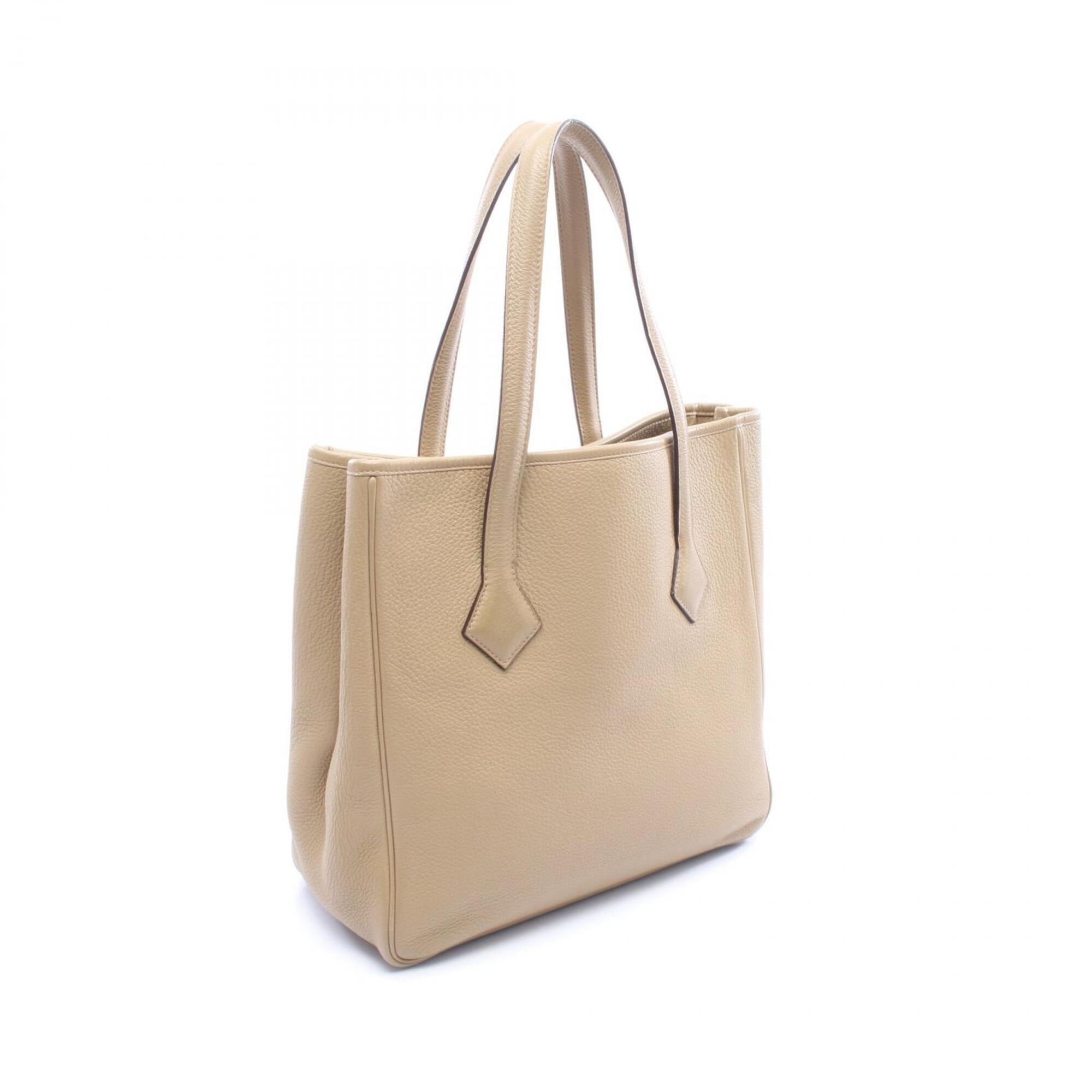 Hermes Brown Taurillon Clemence Leather Handbag Tote Bag (Pre-Owned)