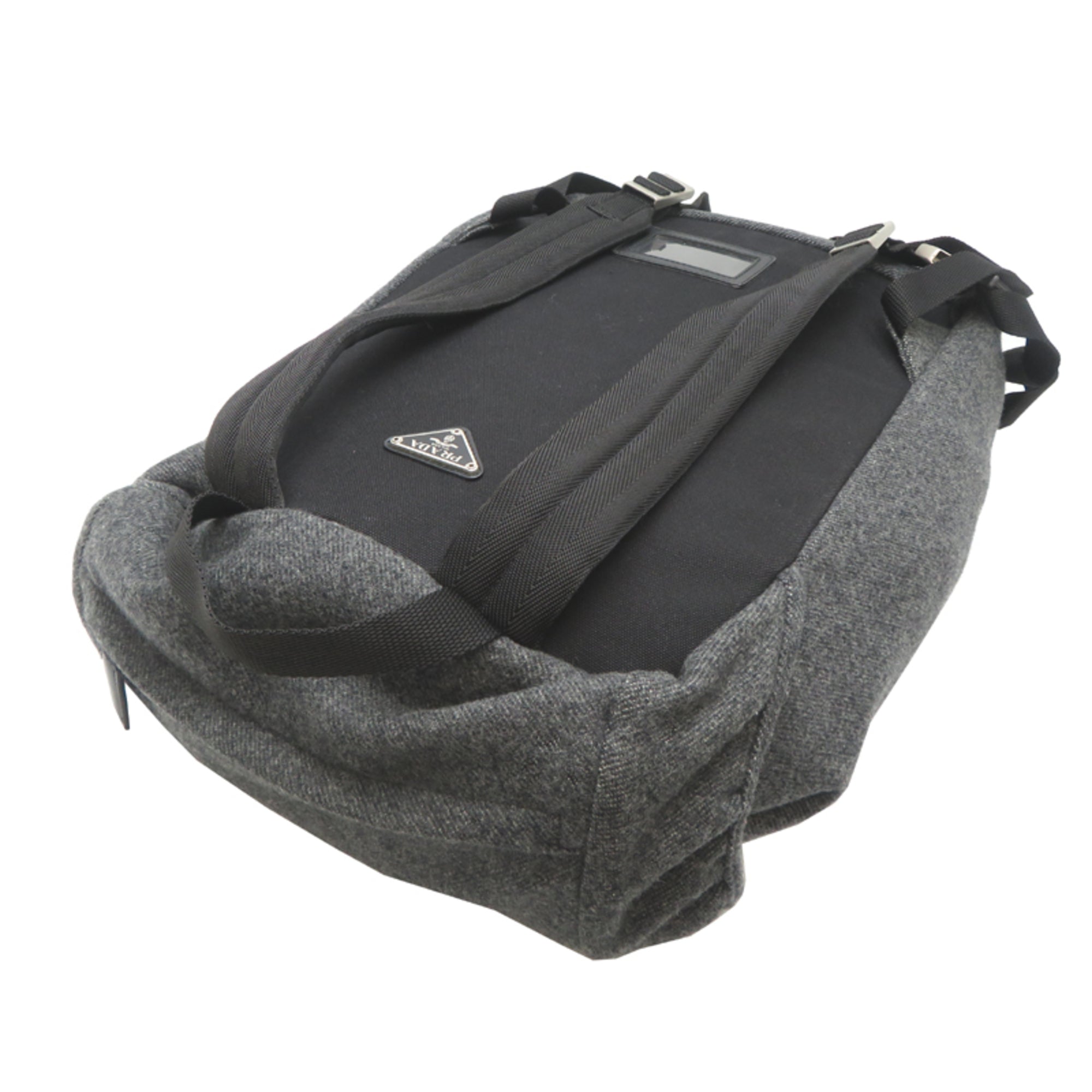 Prada Gray Wool Backpack (Pre-Owned)