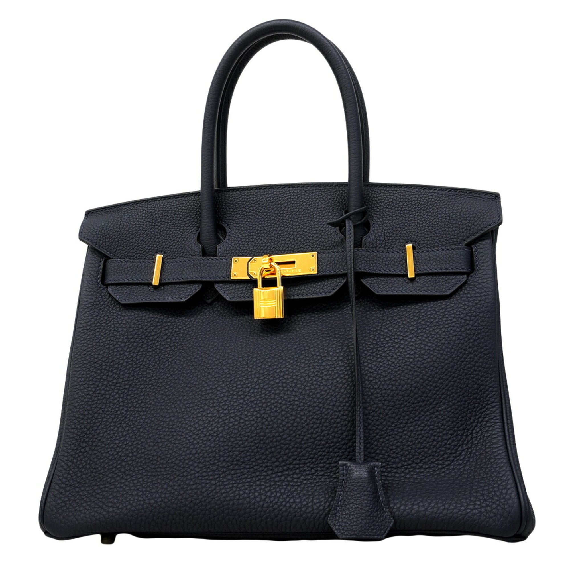 Hermes Blue Nuit Togo Leather Handbag (Pre-Owned)