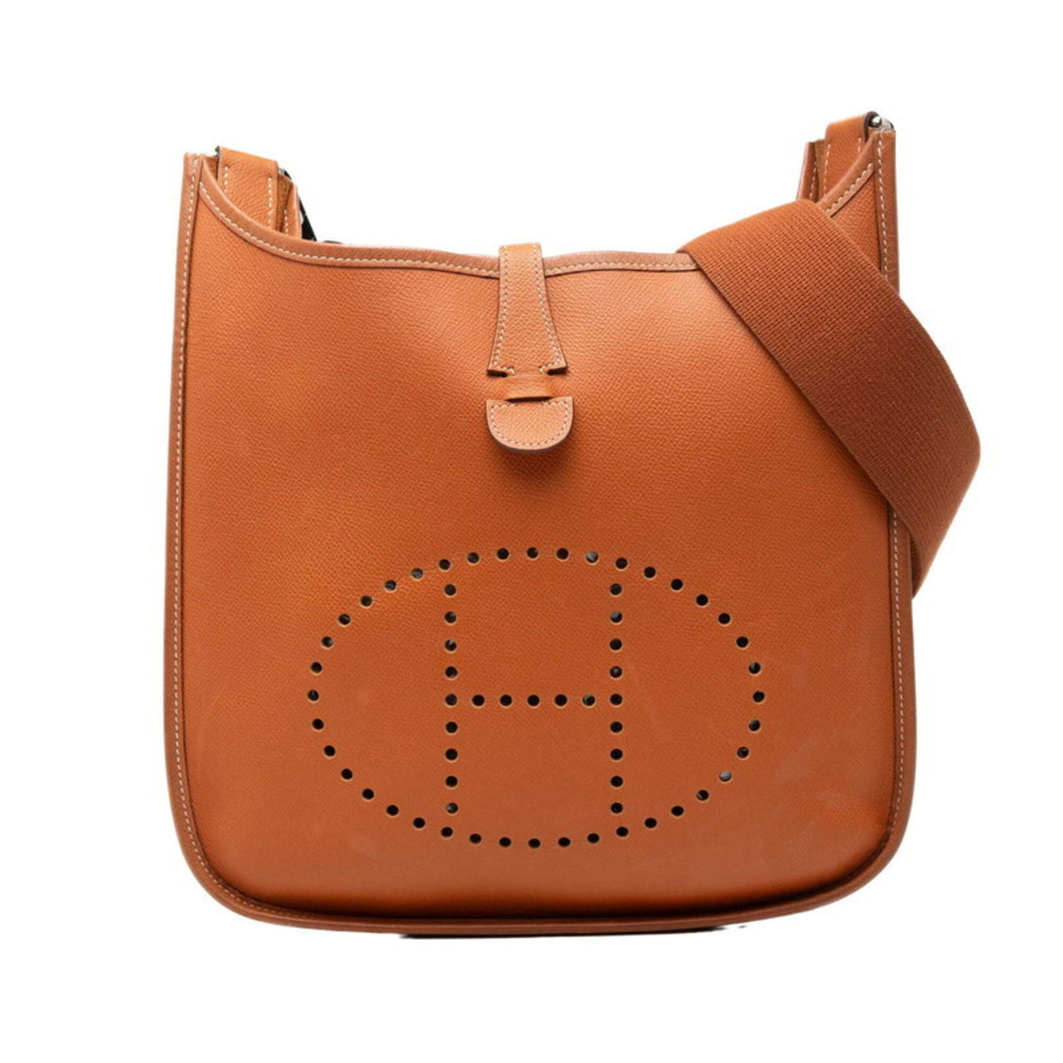 Hermes Brown Taurillon Clemence Leather Shoulder Bag (Pre-Owned)