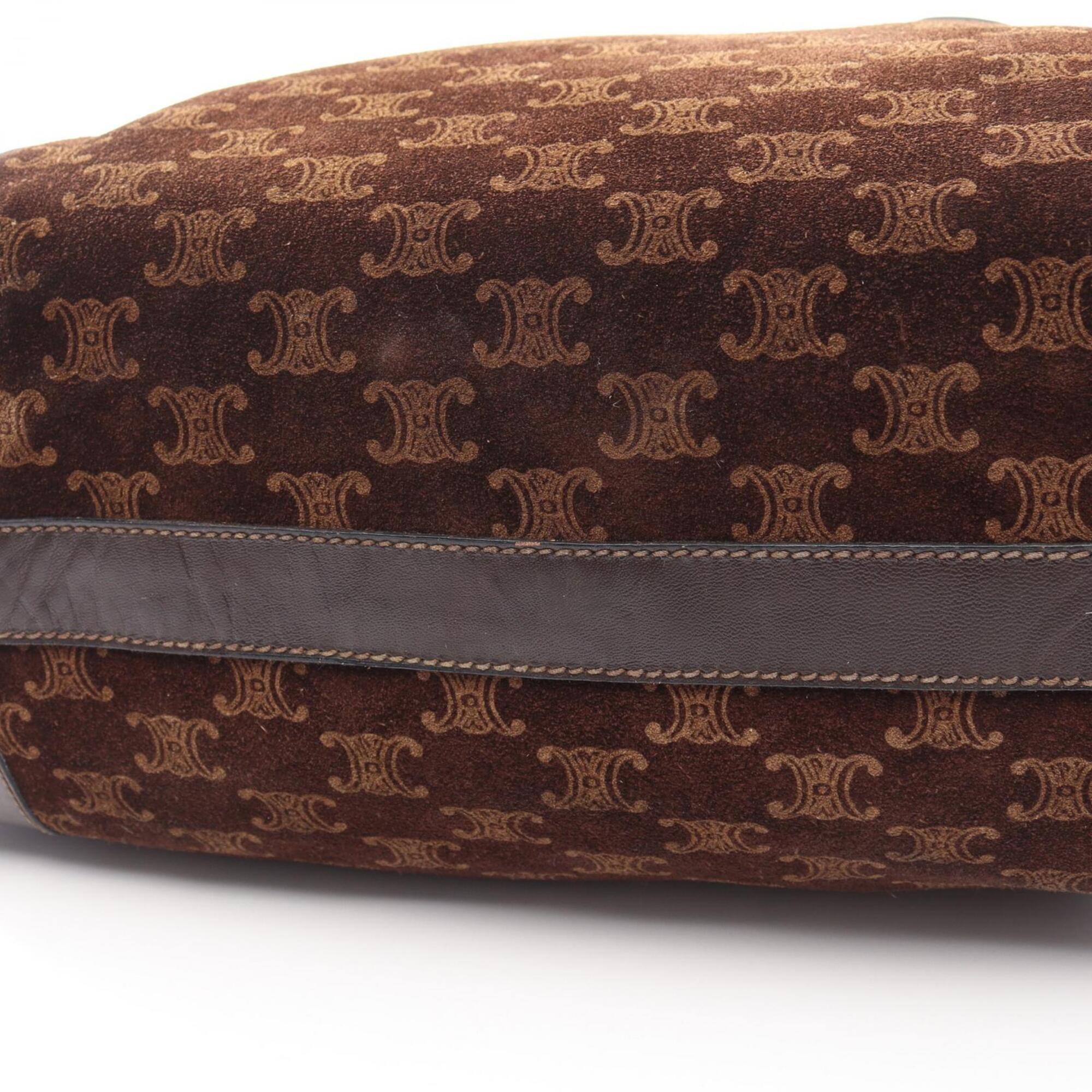 Celine Brown Suede Leather Handbag (Pre-Owned)