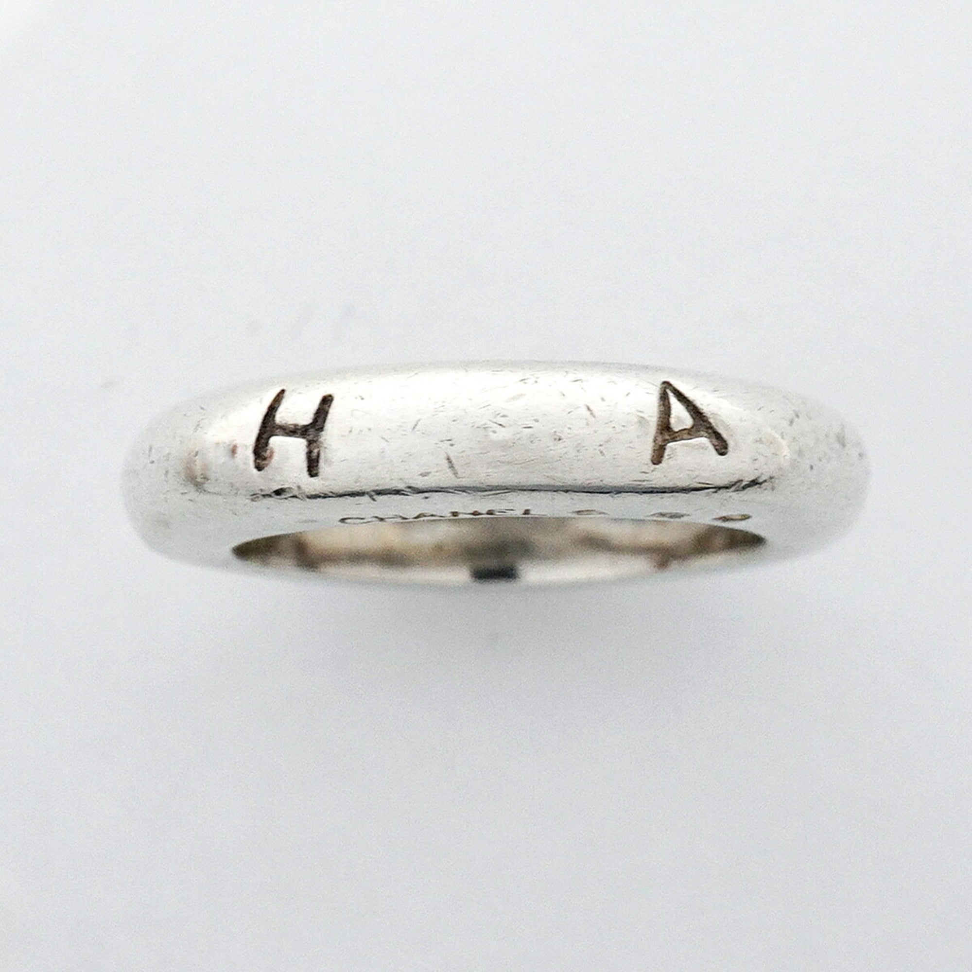 Chanel Silver 925 Band Ring (Pre-Owned)