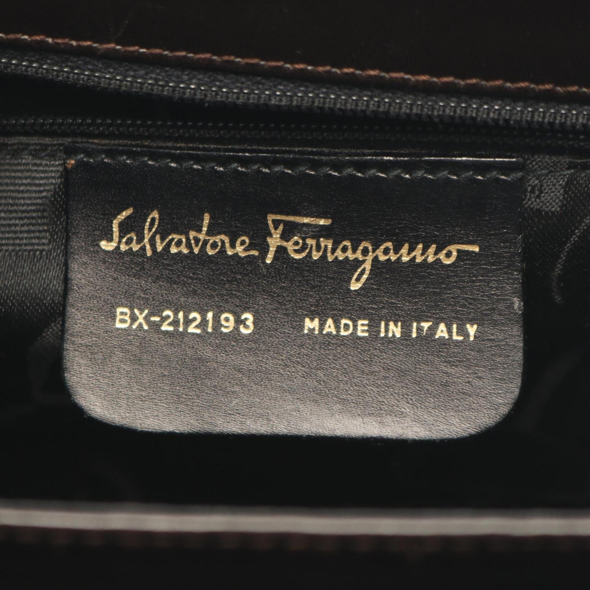 Salvatore Ferragamo Brown Leather Handbag (Pre-Owned)