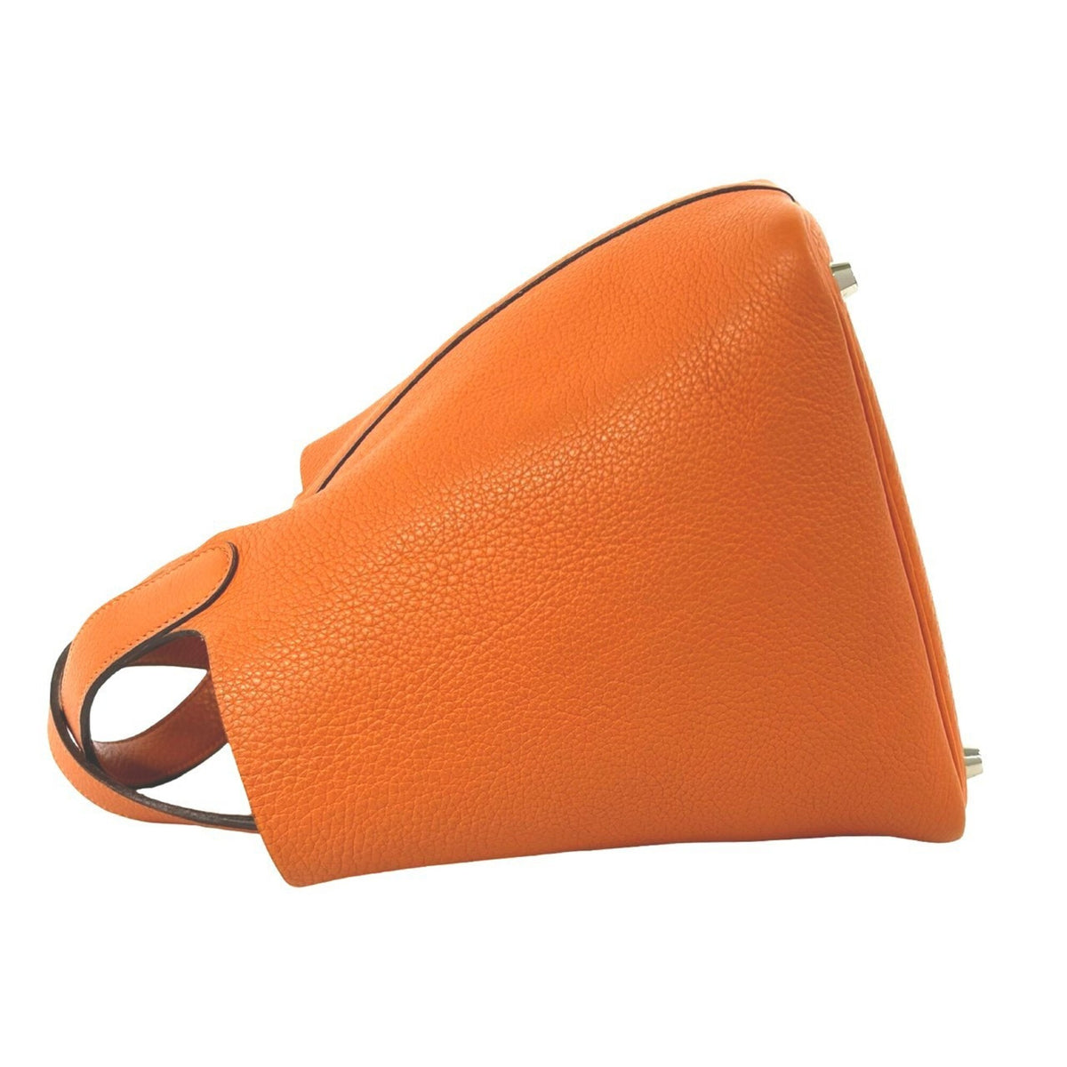 Hermes Orange Taurillon Clemence Leather Handbag Tote Bag (Pre-Owned)