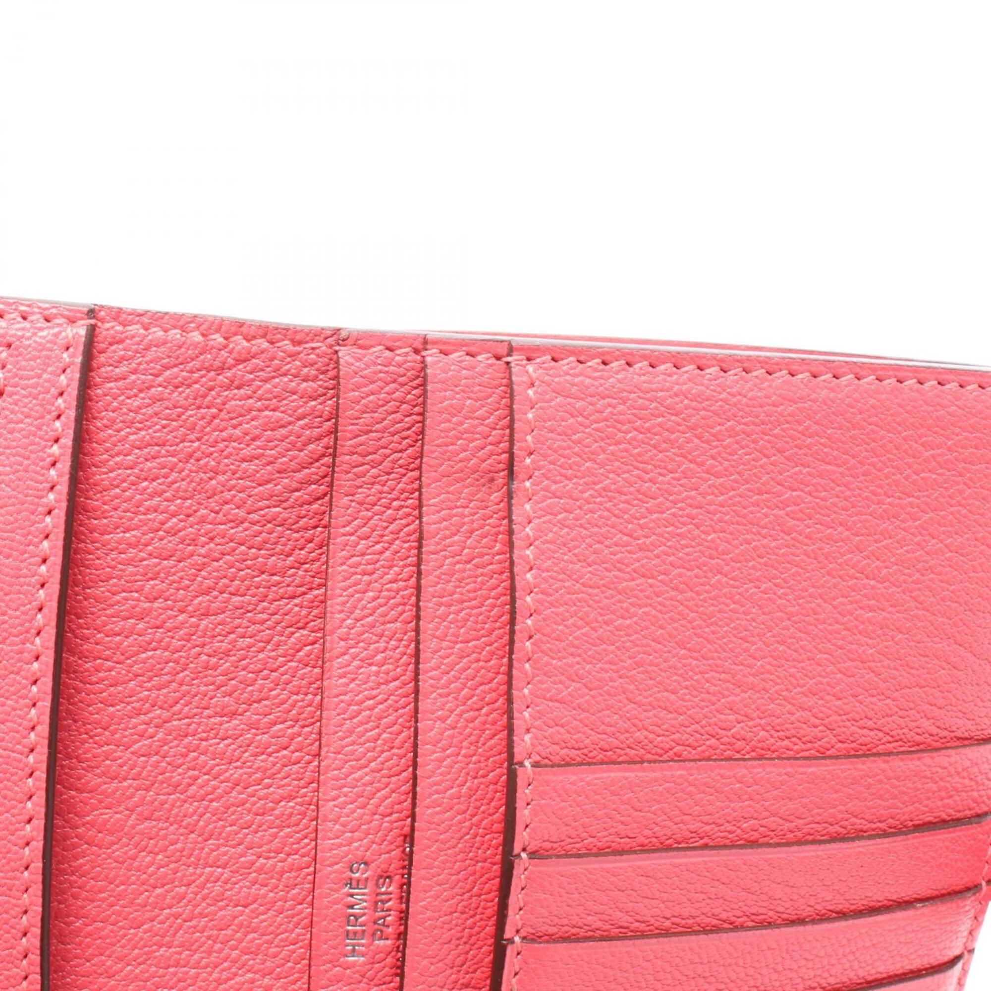 Hermes Pink Chevre Leather Wallet (Bi-Fold) (Pre-Owned)