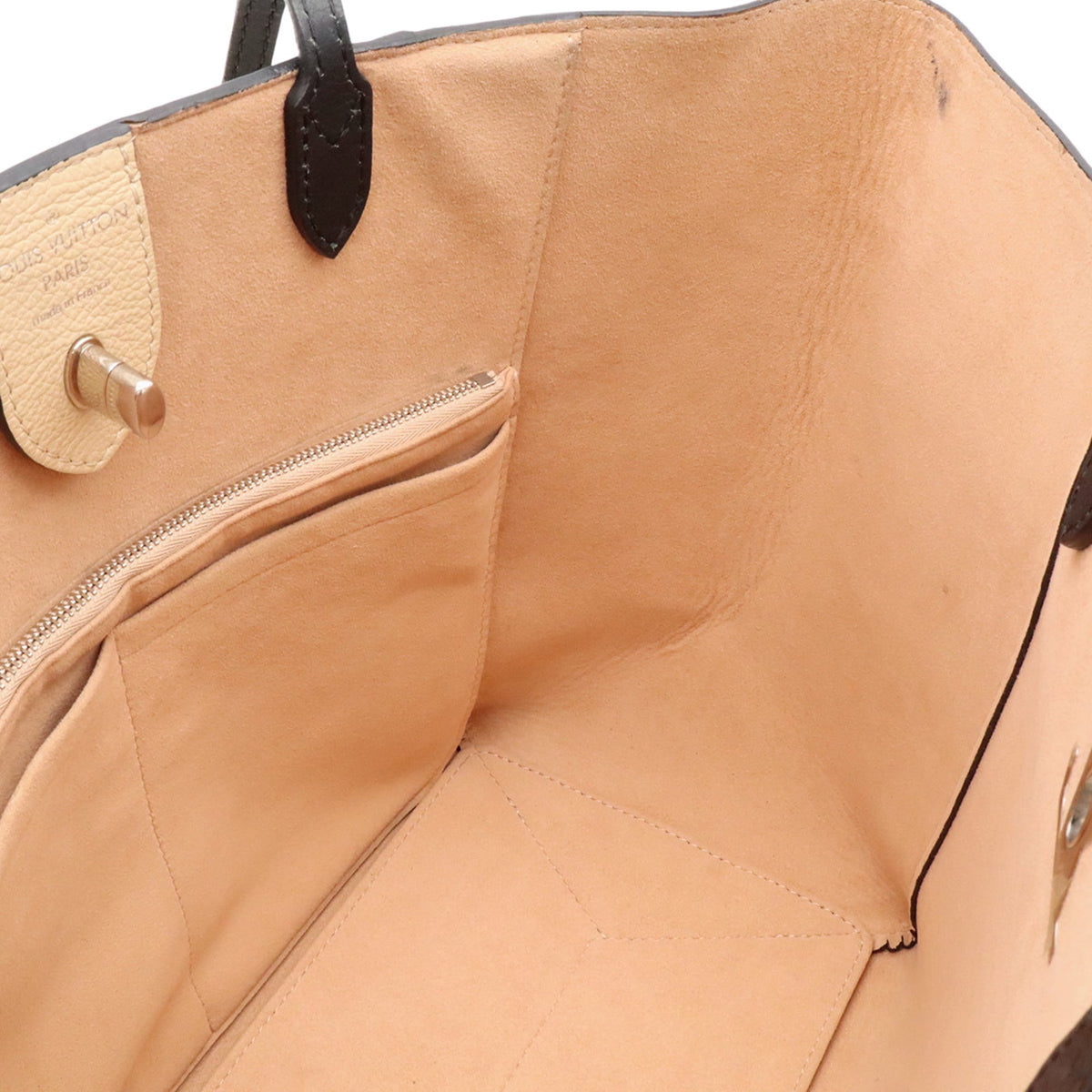 Louis Vuitton Beige Bicolor Black Noir Vanilla Leather Shoulder Bag Tote Bag (Pre-Owned)