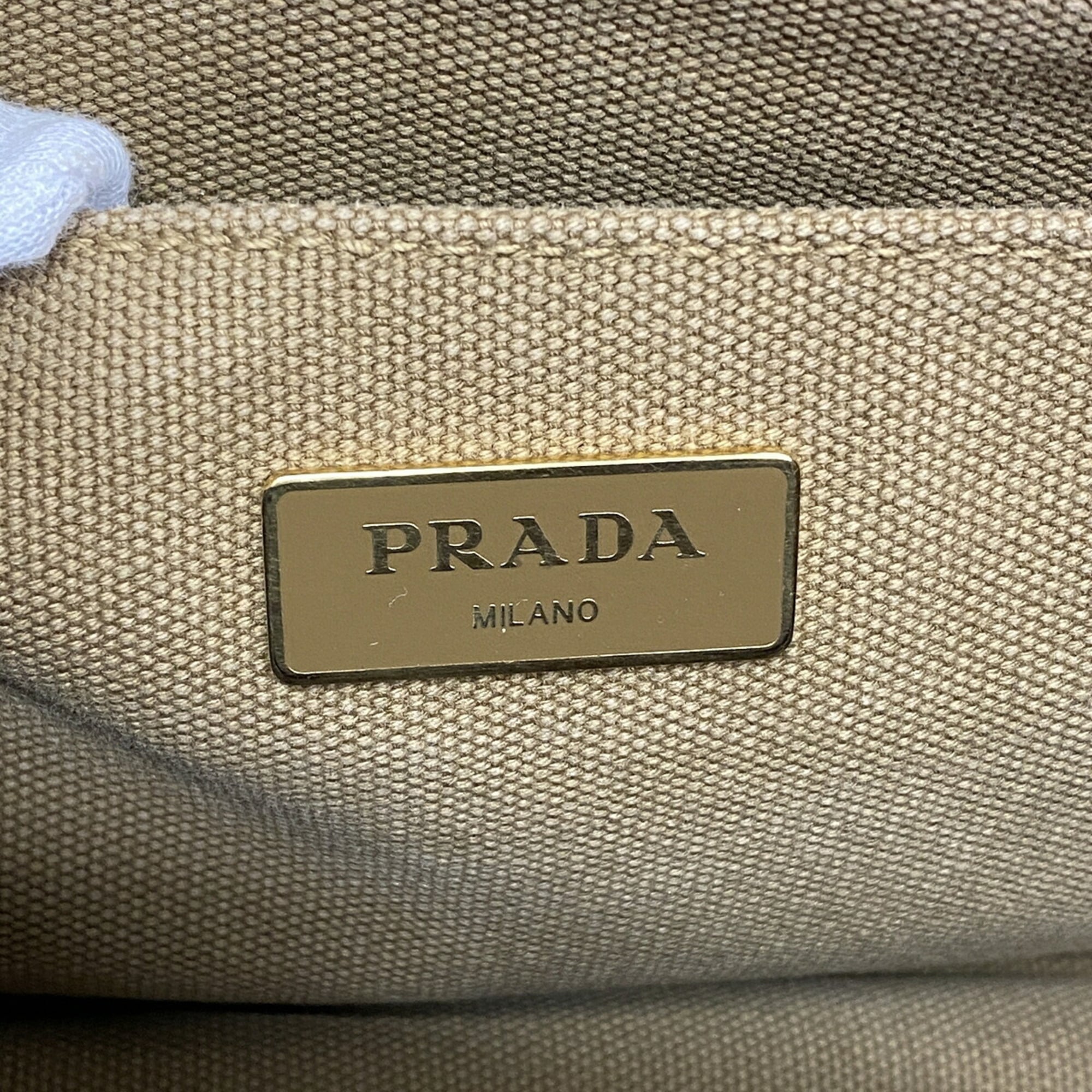 Prada Brown Canvas Tote Bag (Pre-Owned)