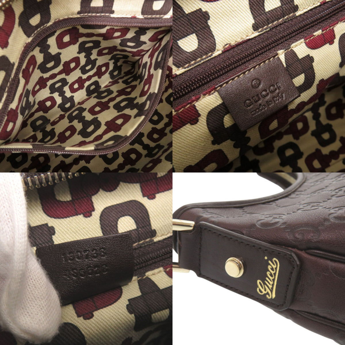 Gucci Brown Leather Shoulder Bag (Pre-Owned)