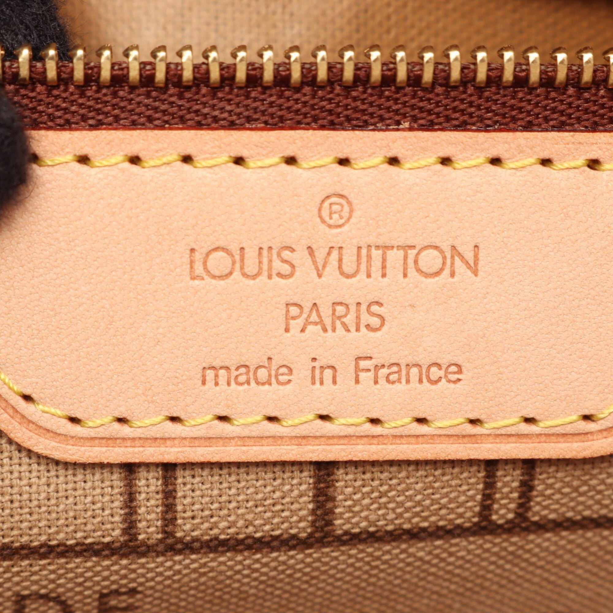 Louis Vuitton Brown Coated Canvas Leather Handbag Tote Bag (Pre-Owned)