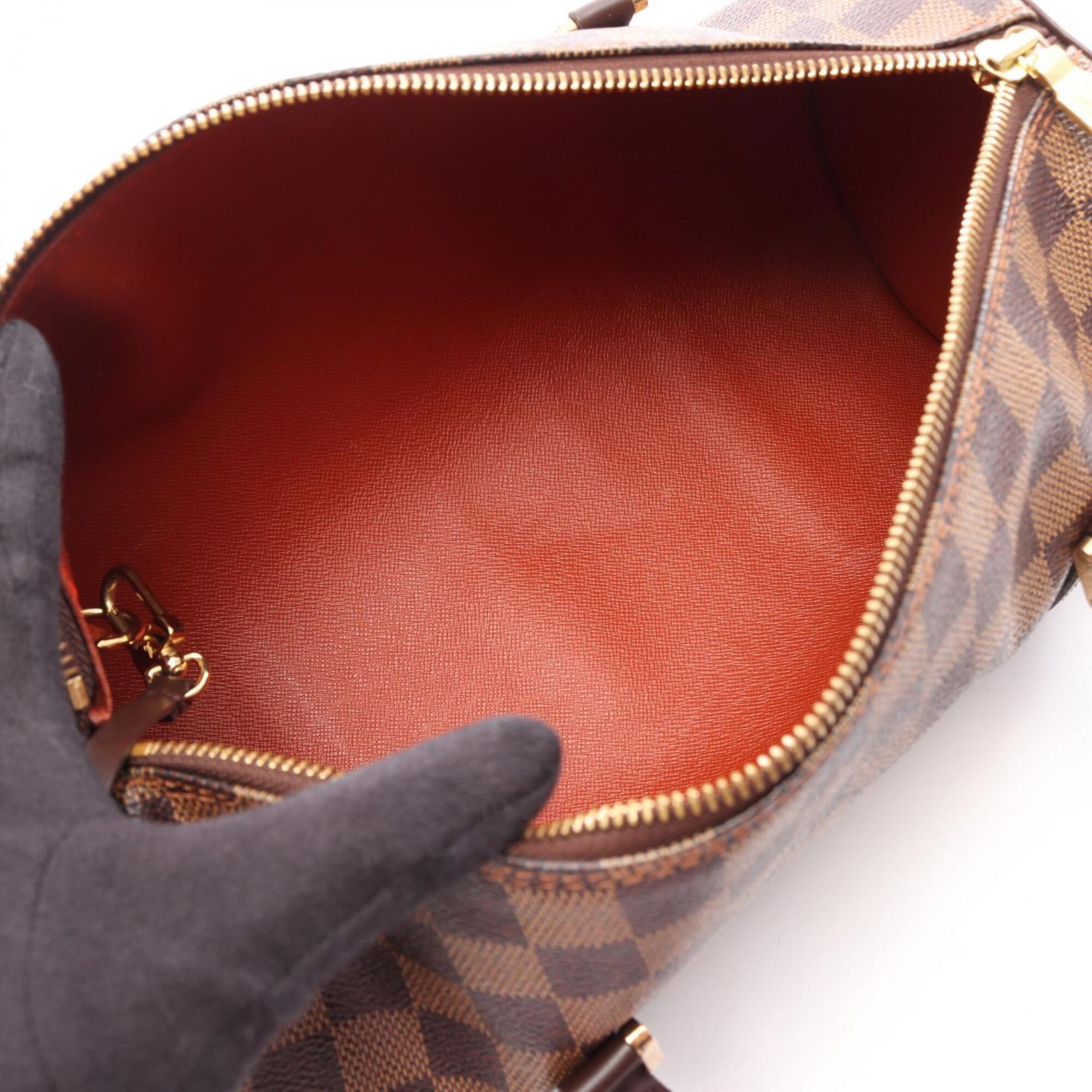 Louis Vuitton Brown Ebene Coated Canvas Damier Canvas Pvc Leather Handbag Pouch (Pre-Owned)