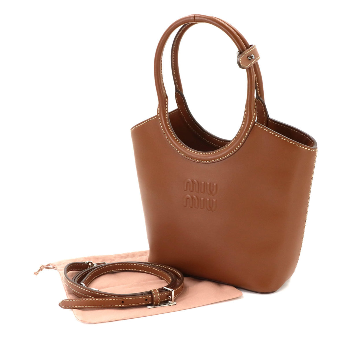 Miu Miu Brown Leather Handbag (Pre-Owned)