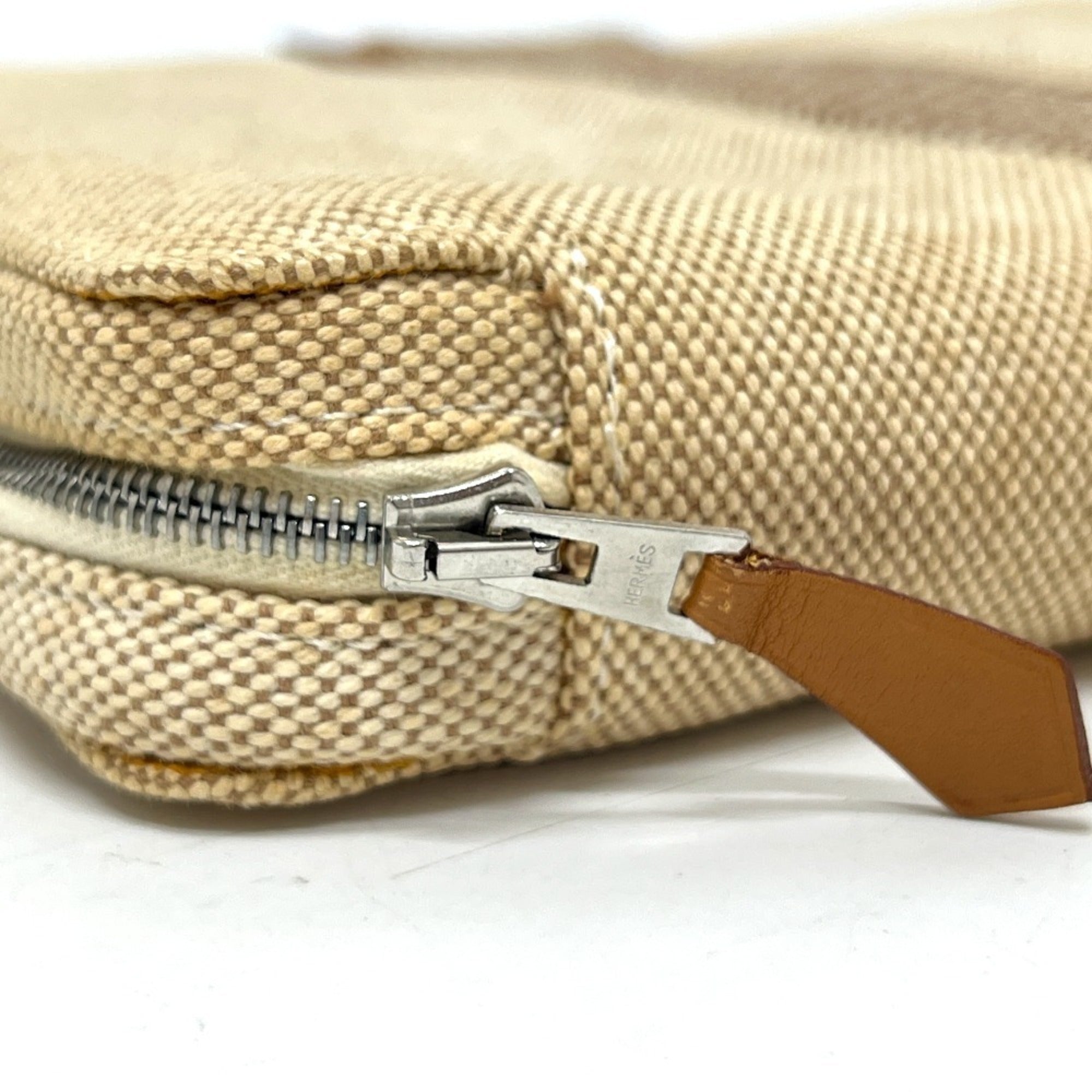 Hermes Beige Brown Yellow Toile H Pouch (Pre-Owned)