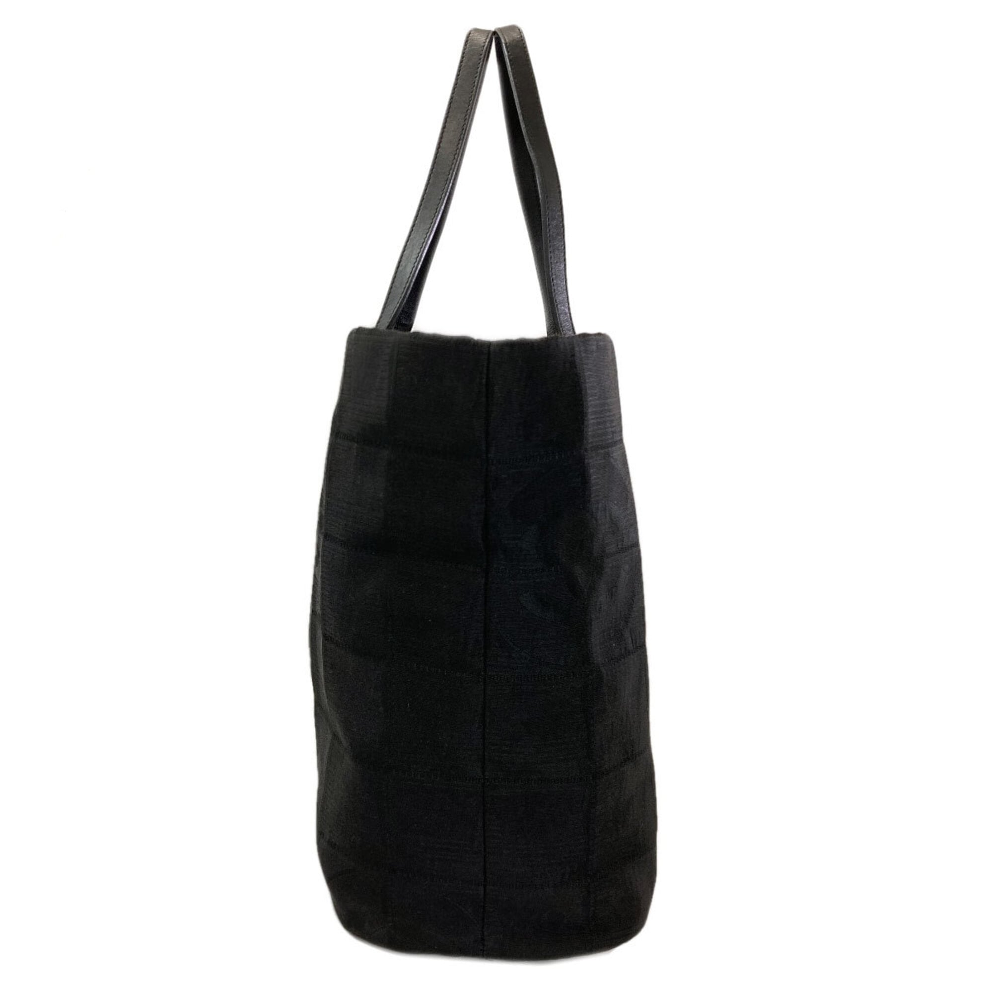 Chanel Black Nylon Jacquard Tote Bag (Pre-Owned)