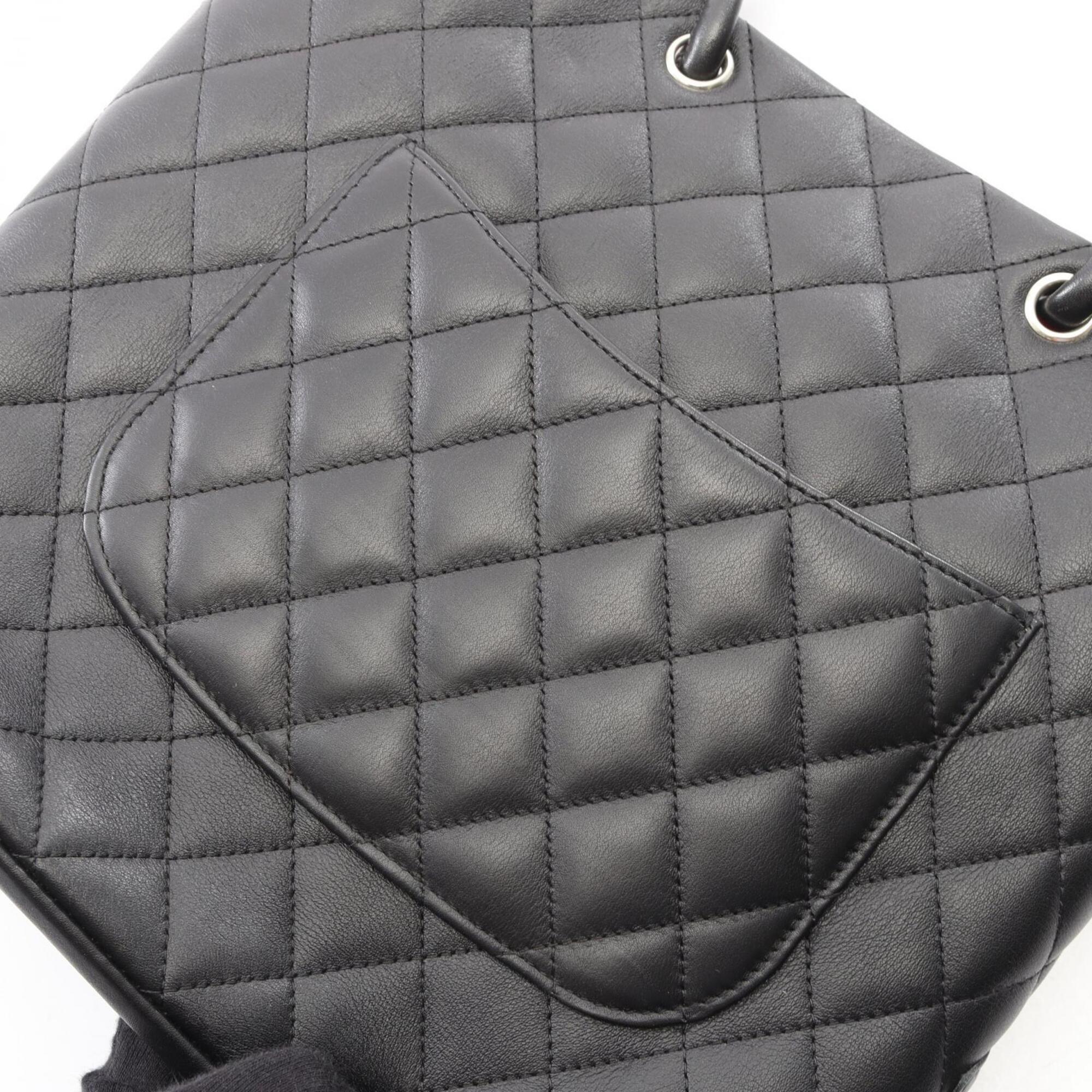 Chanel Black Leather Handbag Tote Bag (Pre-Owned)