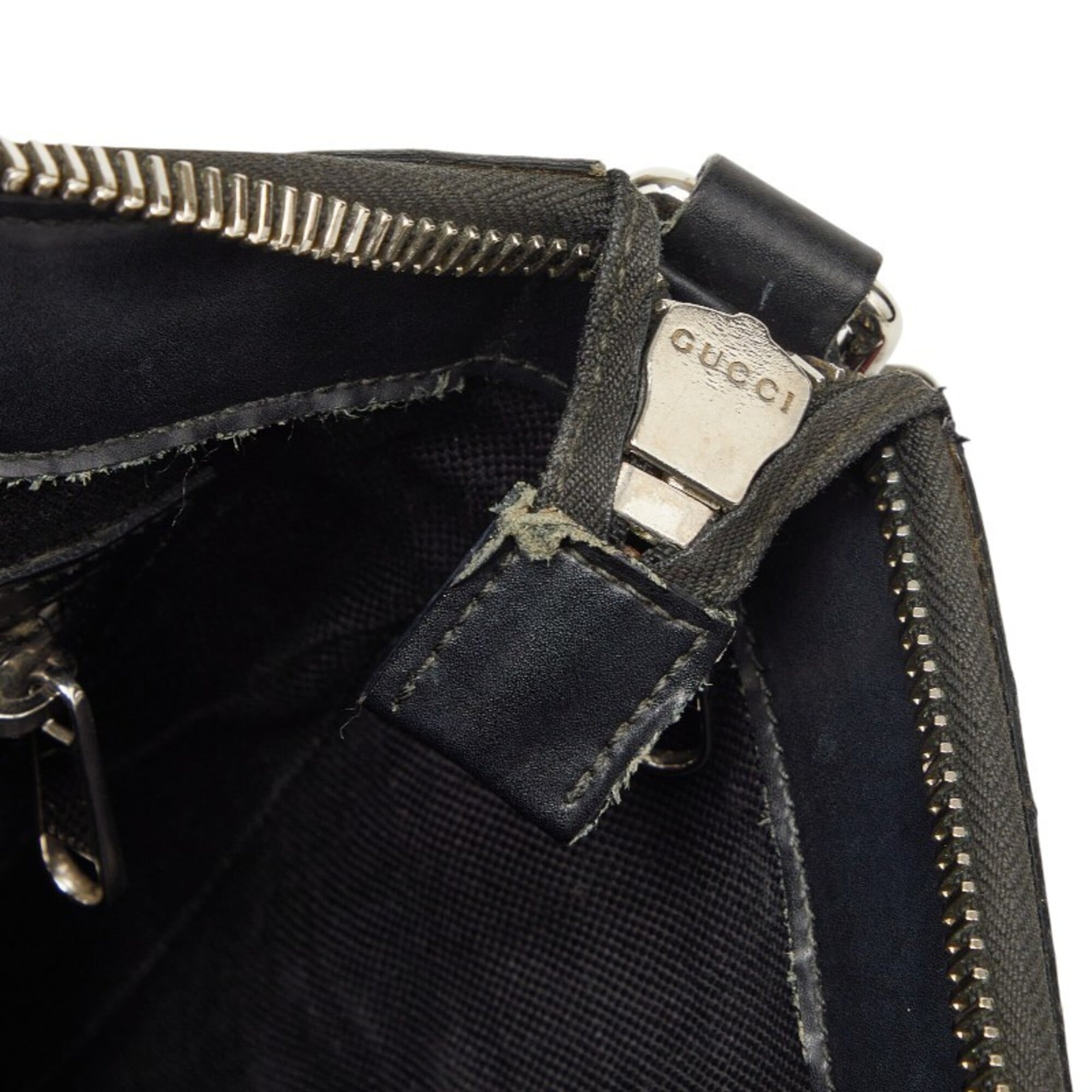 Gucci Black Pvc Leather Shoulder Bag (Pre-Owned)