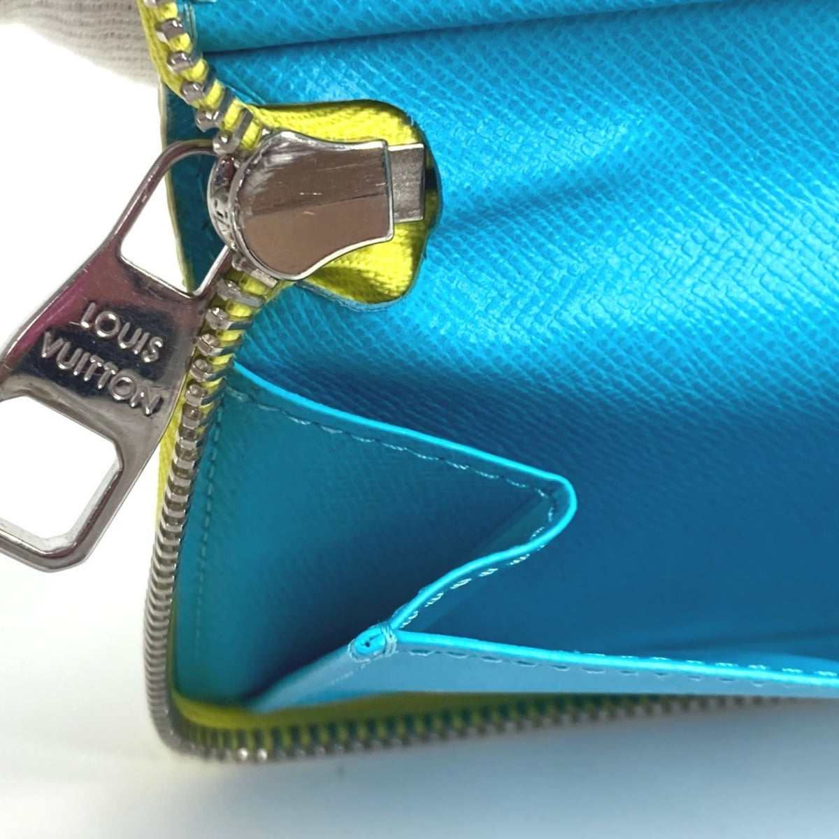 Louis Vuitton Monogram Blue Yellow Monogram Leather Long Wallet (Bi-Fold) (Pre-Owned)