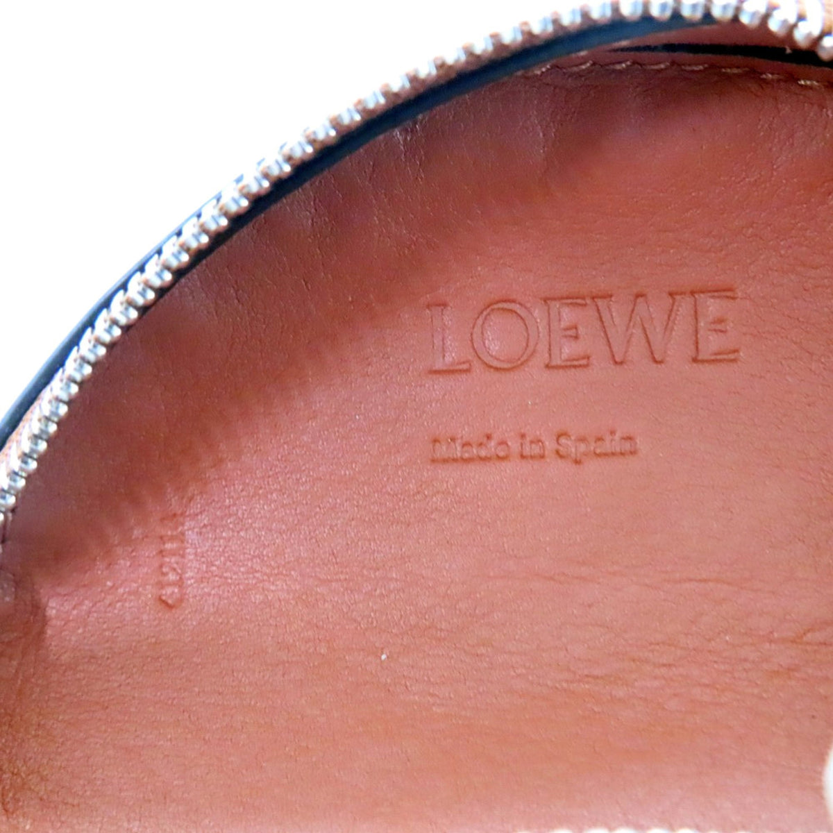 Loewe Brown Green Leather Coin Purse/Coin Case (Pre-Owned)