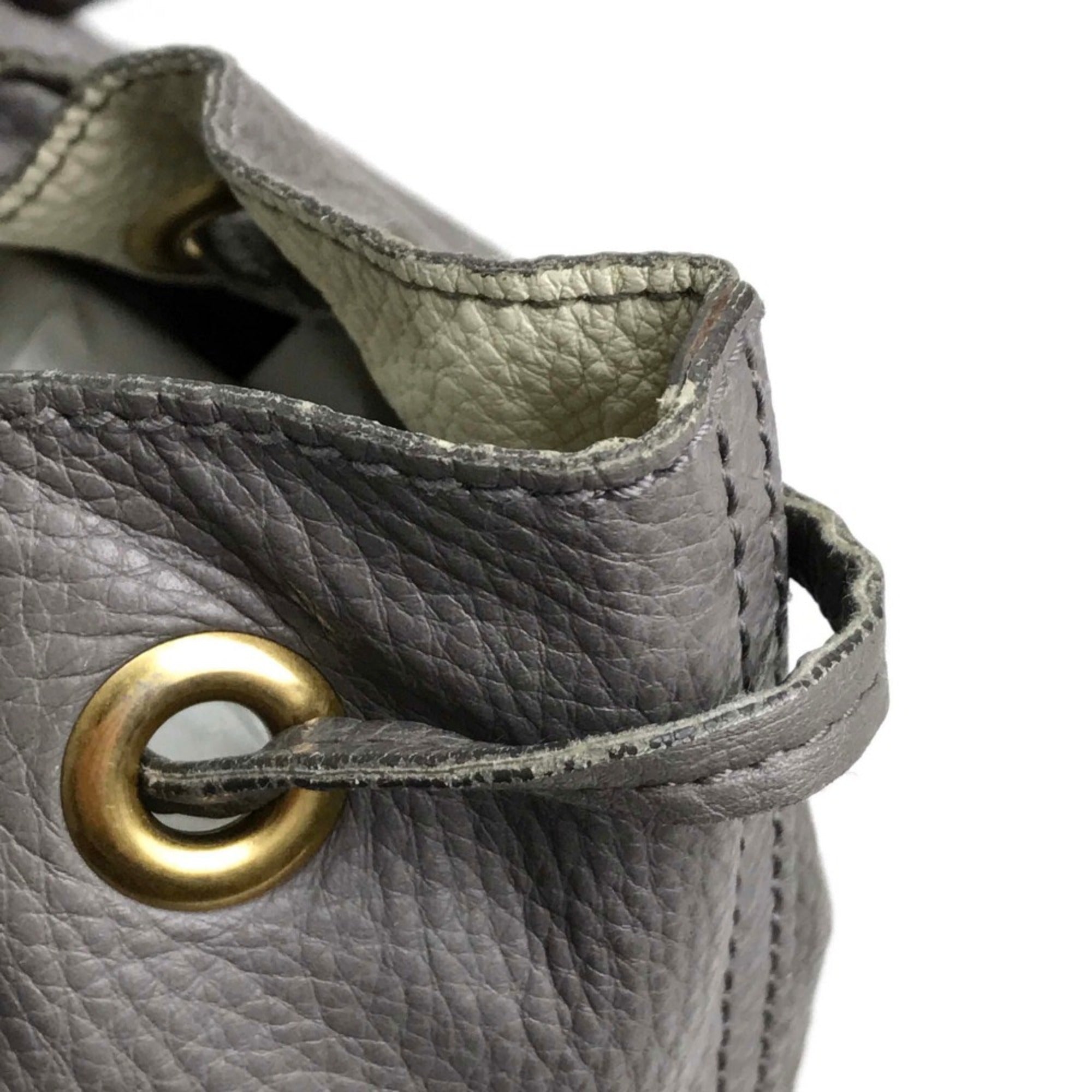Yves Saint Laurent Gray Leather Tote Bag (Pre-Owned)