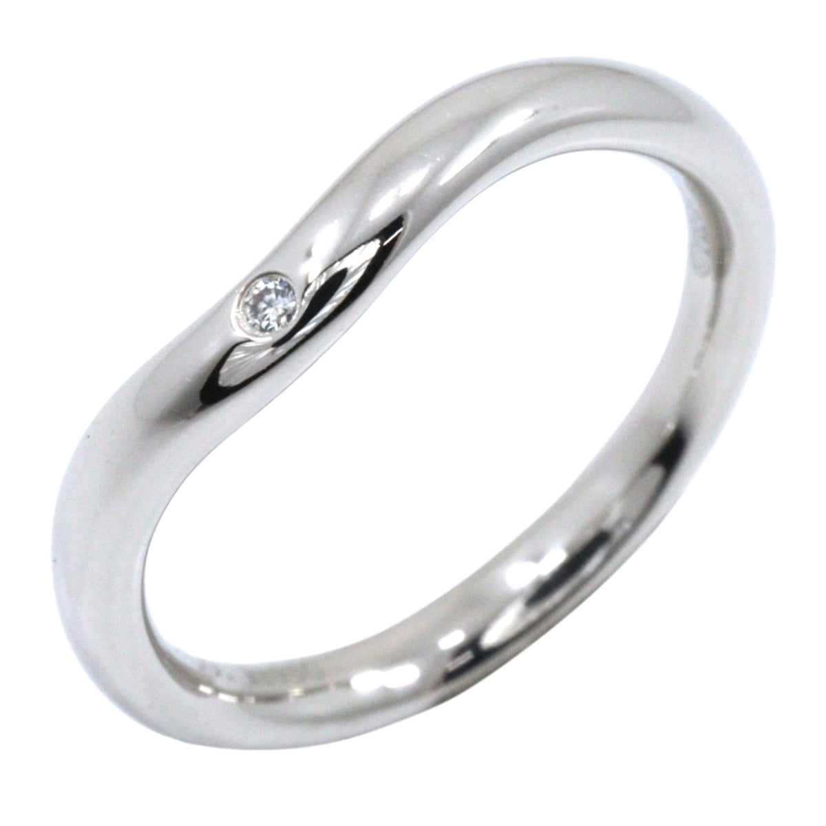 Tiffany Silver Platinum 950 Band Ring (Pre-Owned)