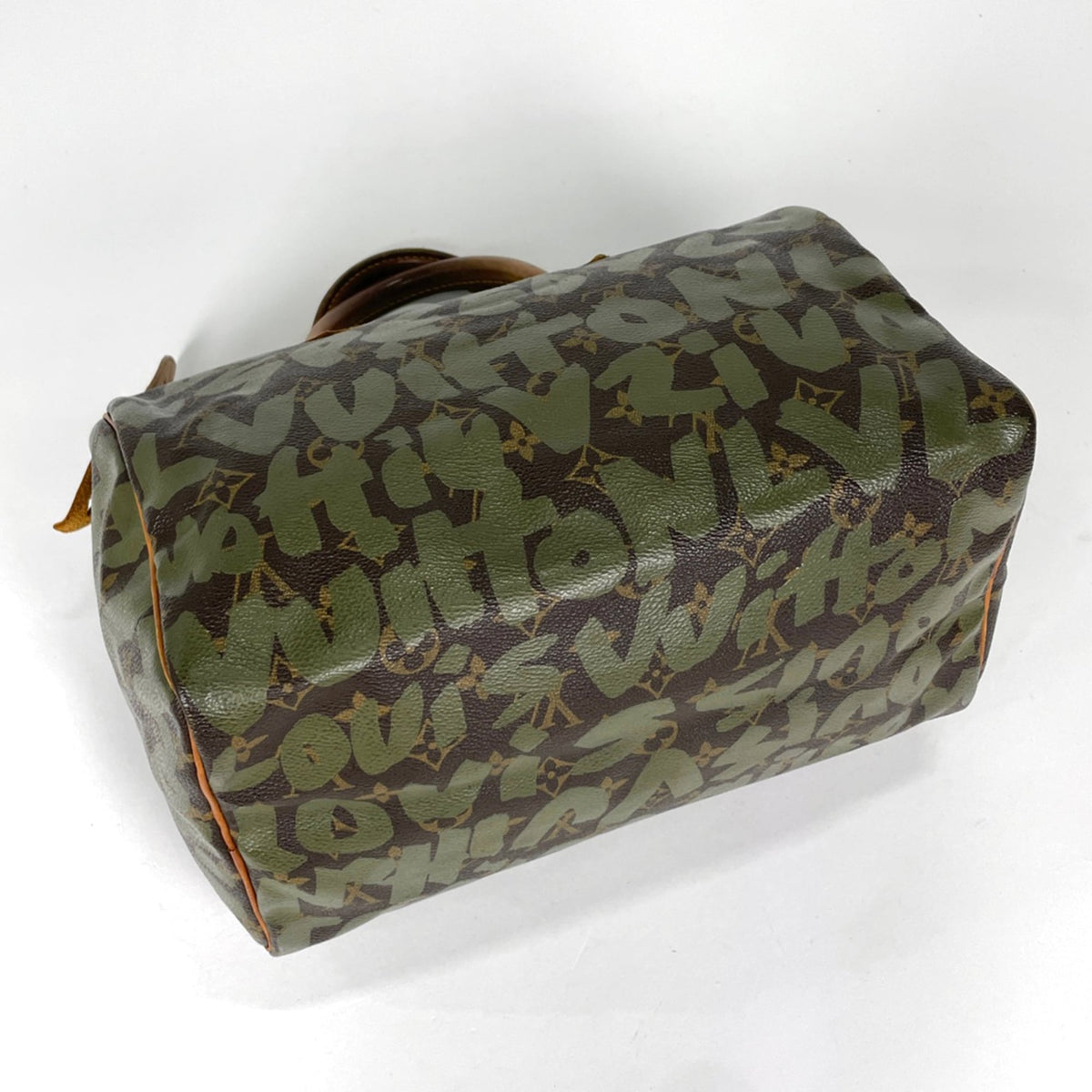 Louis Vuitton Khaki Brown Monogram Graffiti Handbag (Pre-Owned)