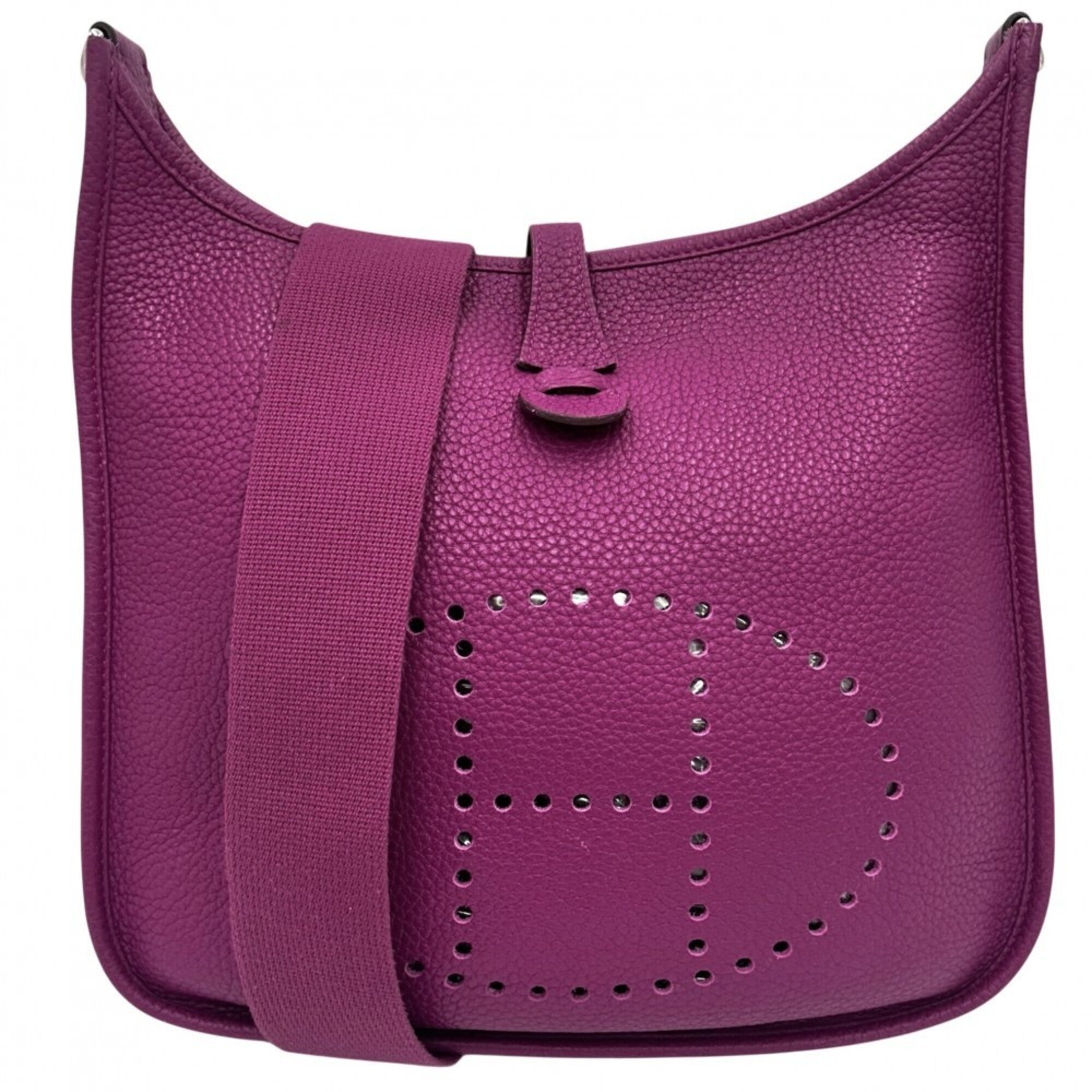 Hermes Pink Purple Leather Shoulder Bag (Pre-Owned)