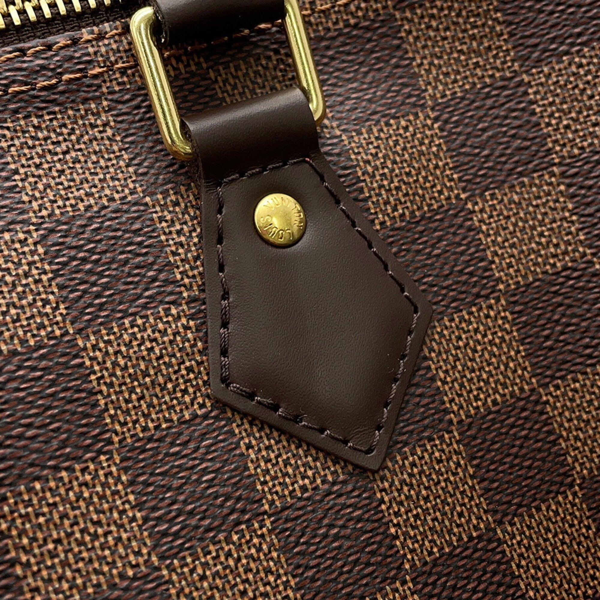 Louis Vuitton Damier Damier Canvas Ebene Red Color Damier Canvas Handbag (Pre-Owned)