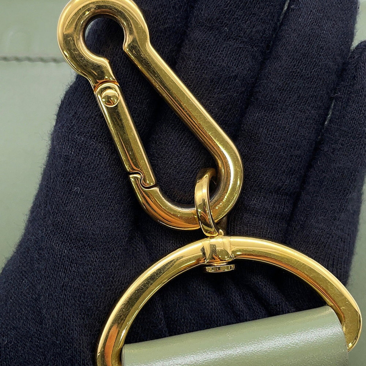 Christian Dior Green Leather Handbag Shoulder Bag (Pre-Owned)