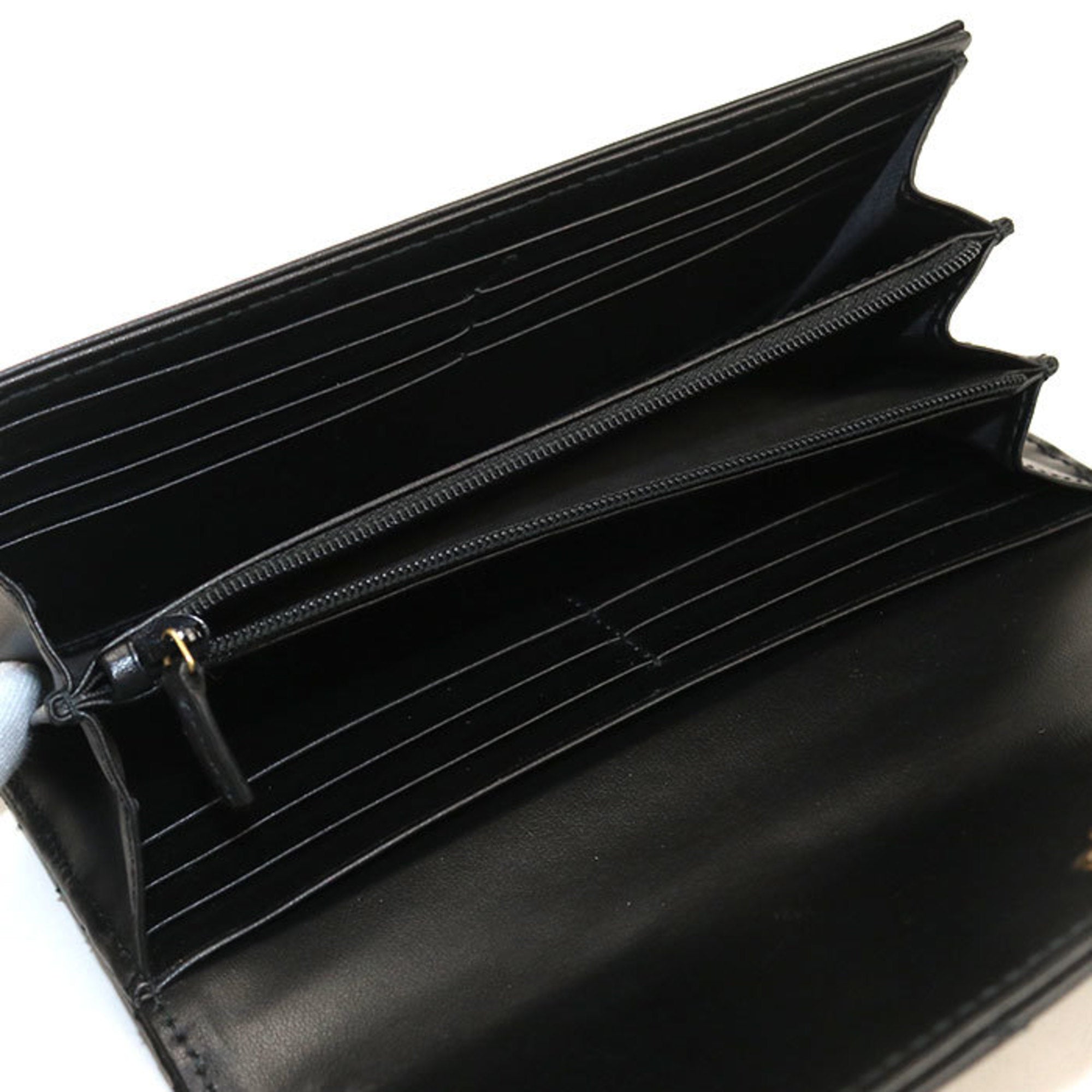 Gucci Black Leather Long Wallet (Bi-Fold) (Pre-Owned)