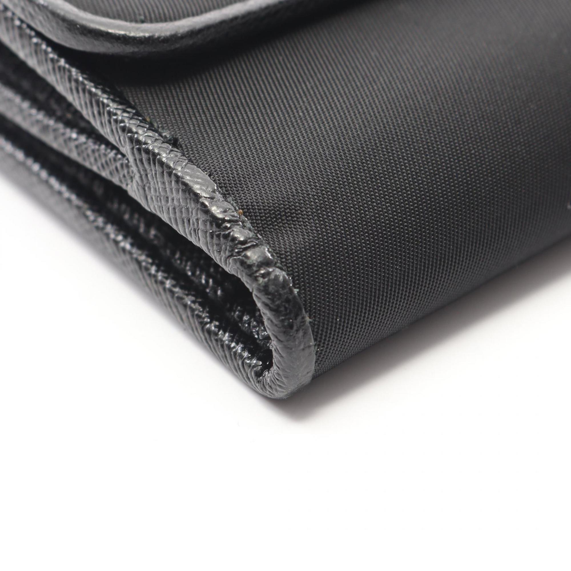 Prada Black Tessuto Saffiano Wallet (Bi-Fold) (Pre-Owned)