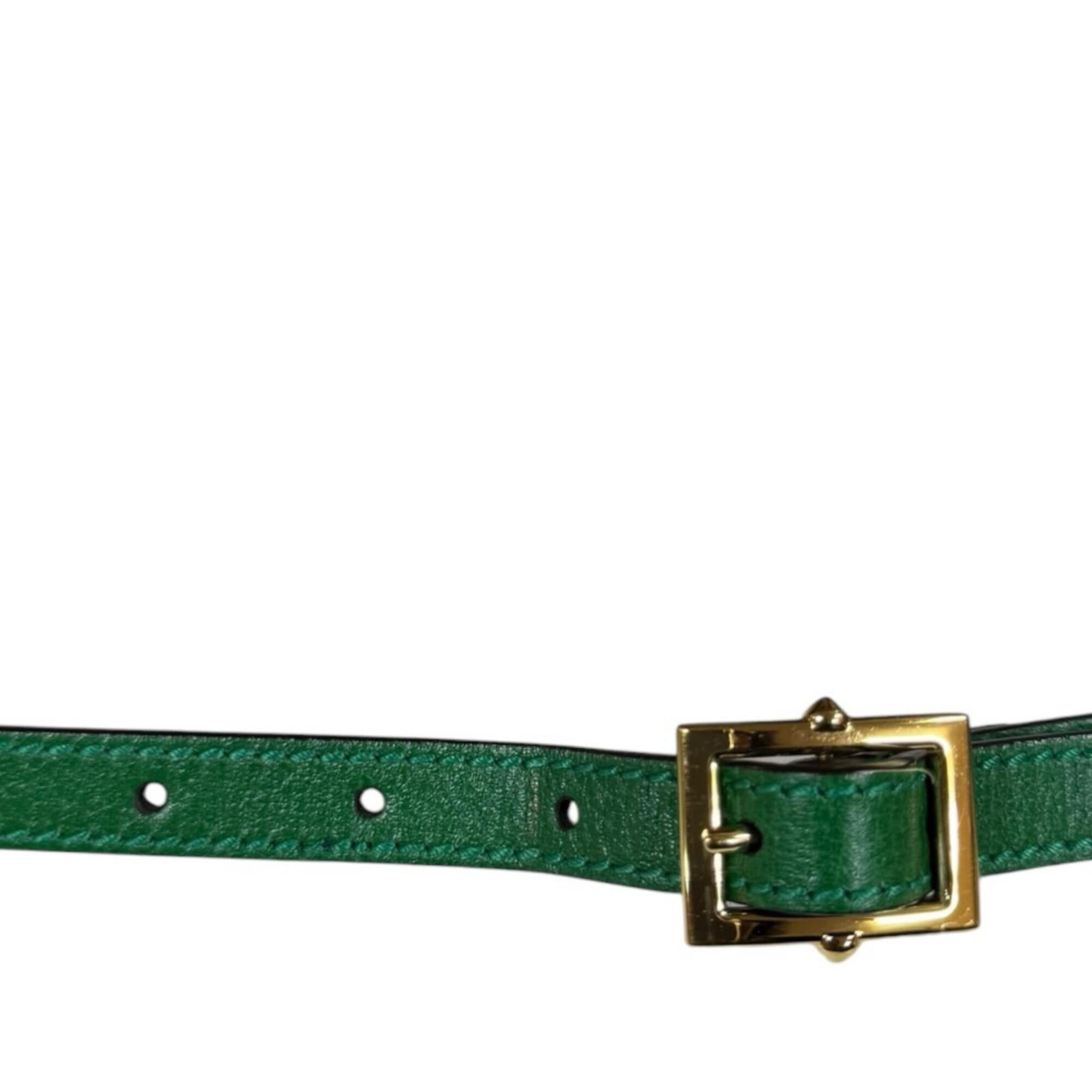 Gucci Green Multi-Color Gg Supreme Canvas Shoulder Bag (Pre-Owned)