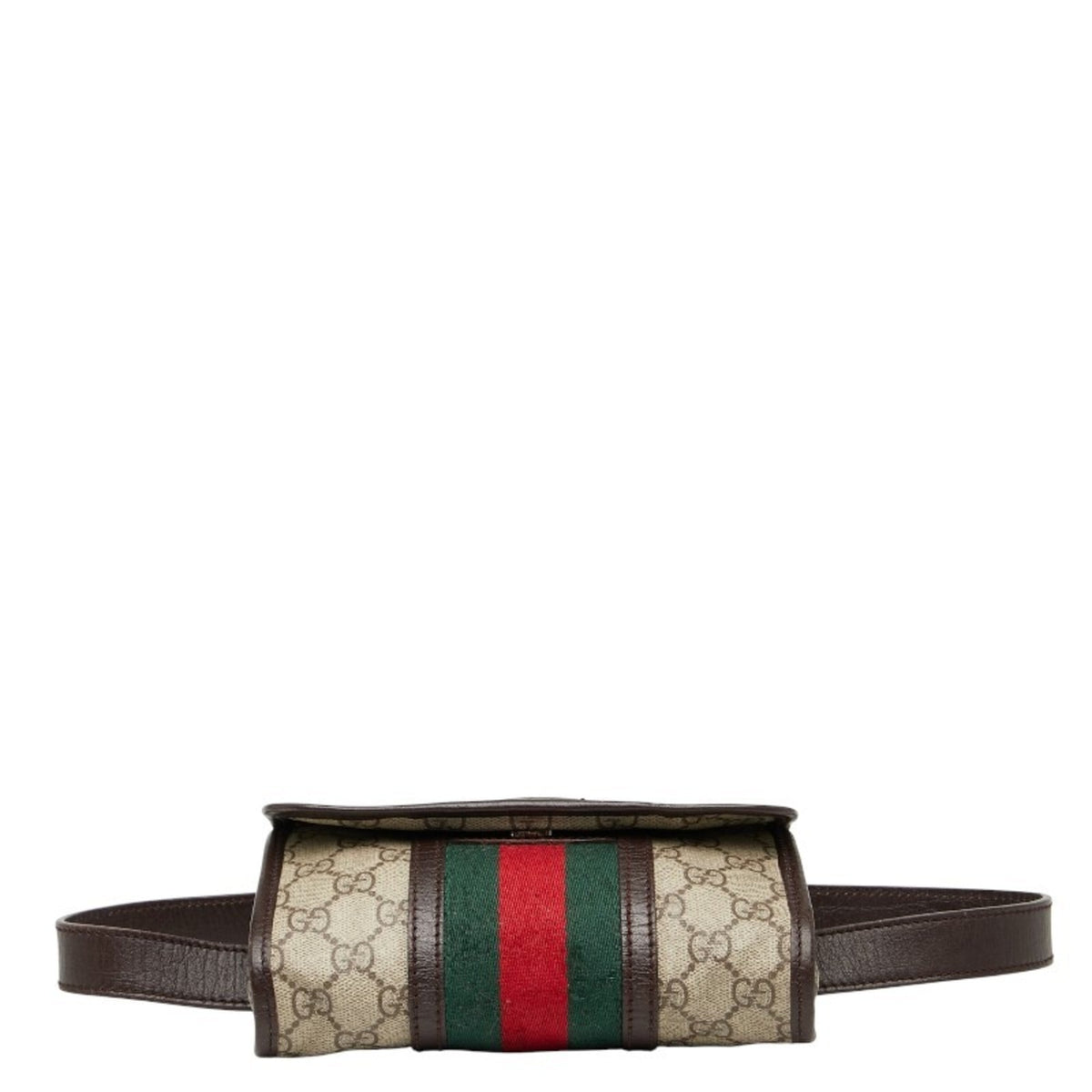 Gucci Sherry Line Beige Multi-Color Pvc Leather Sling Bag (Pre-Owned)