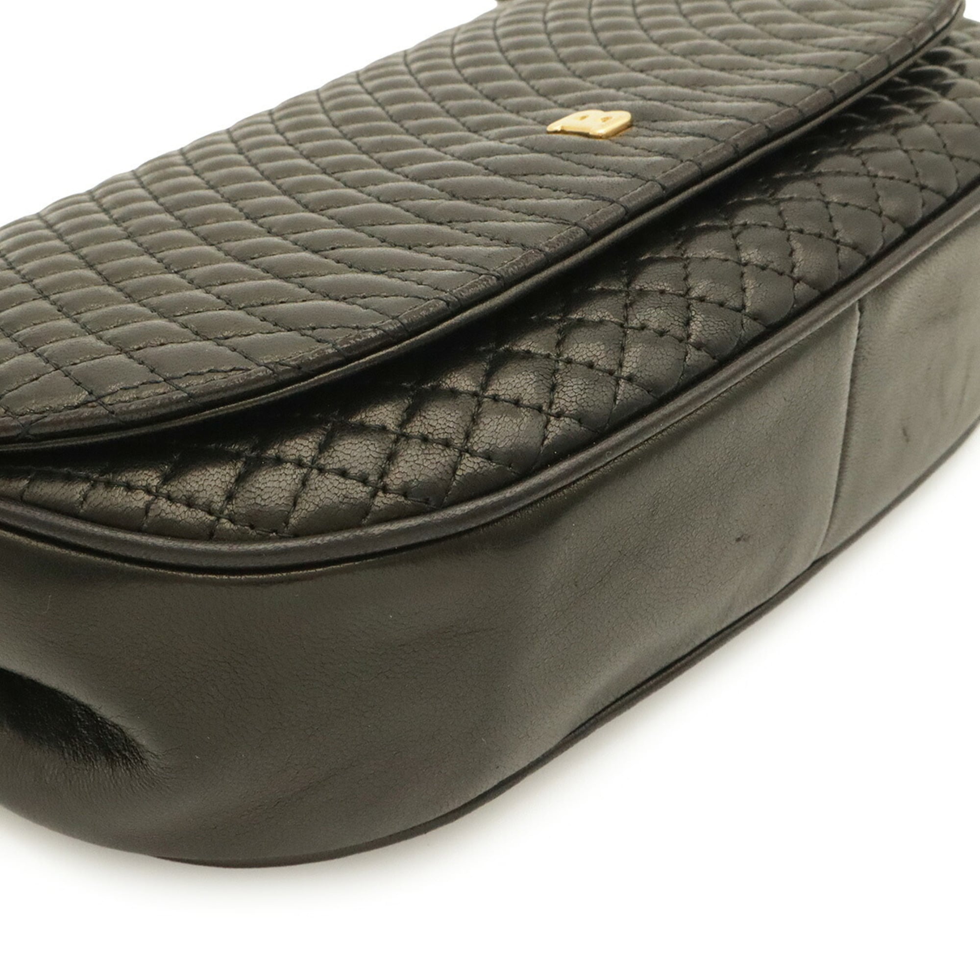 Bally Black Leather Pochette Shoulder Bag (Pre-Owned)