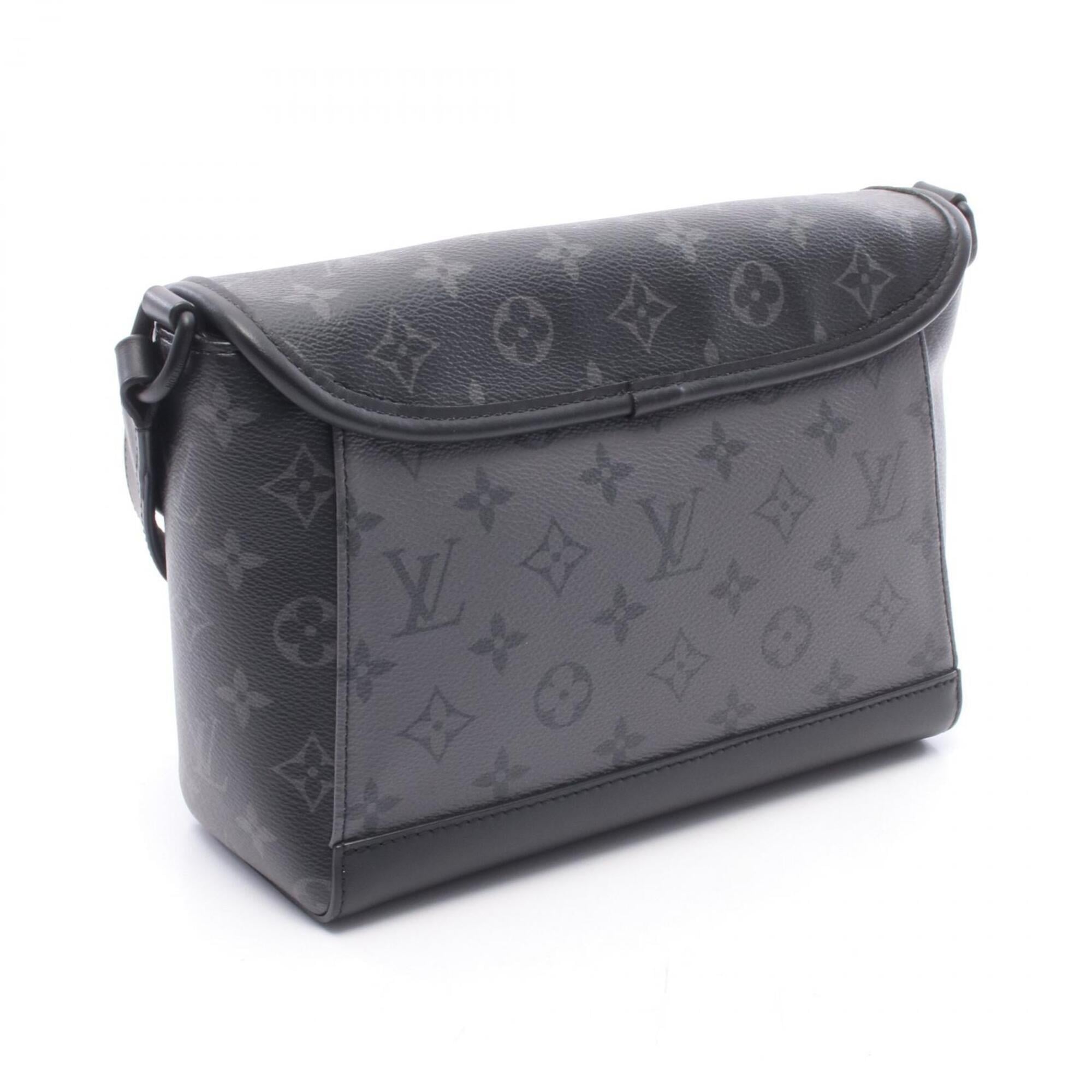 Louis Vuitton Monogram Eclipse Black Gray Coated Canvas Leather Shoulder Bag (Pre-Owned)