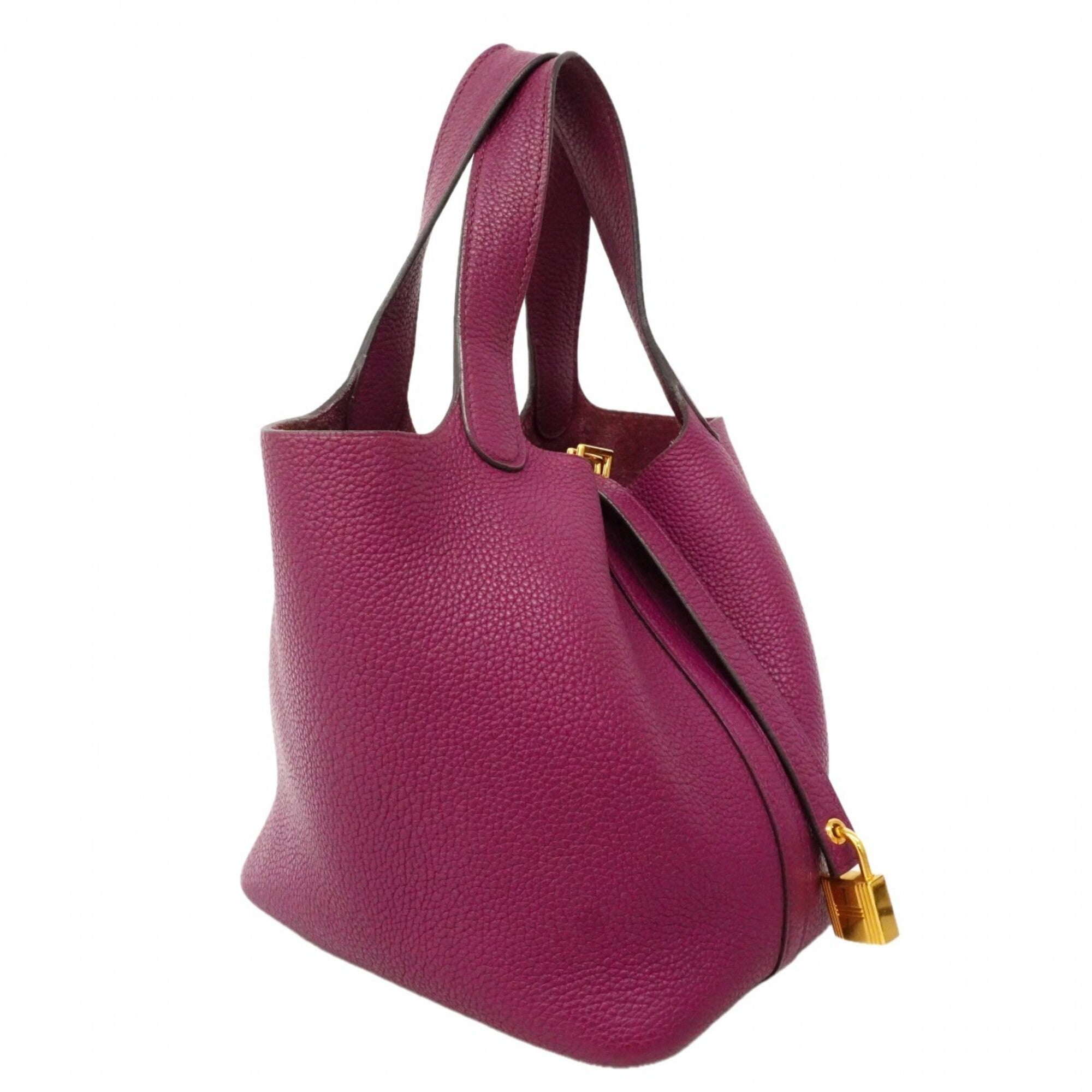 Hermes Anemone Taurillon Clemence Leather Handbag (Pre-Owned)
