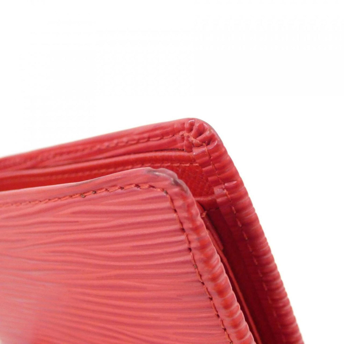 Louis Vuitton Red Color Leather Wallet (Bi-Fold) (Pre-Owned)